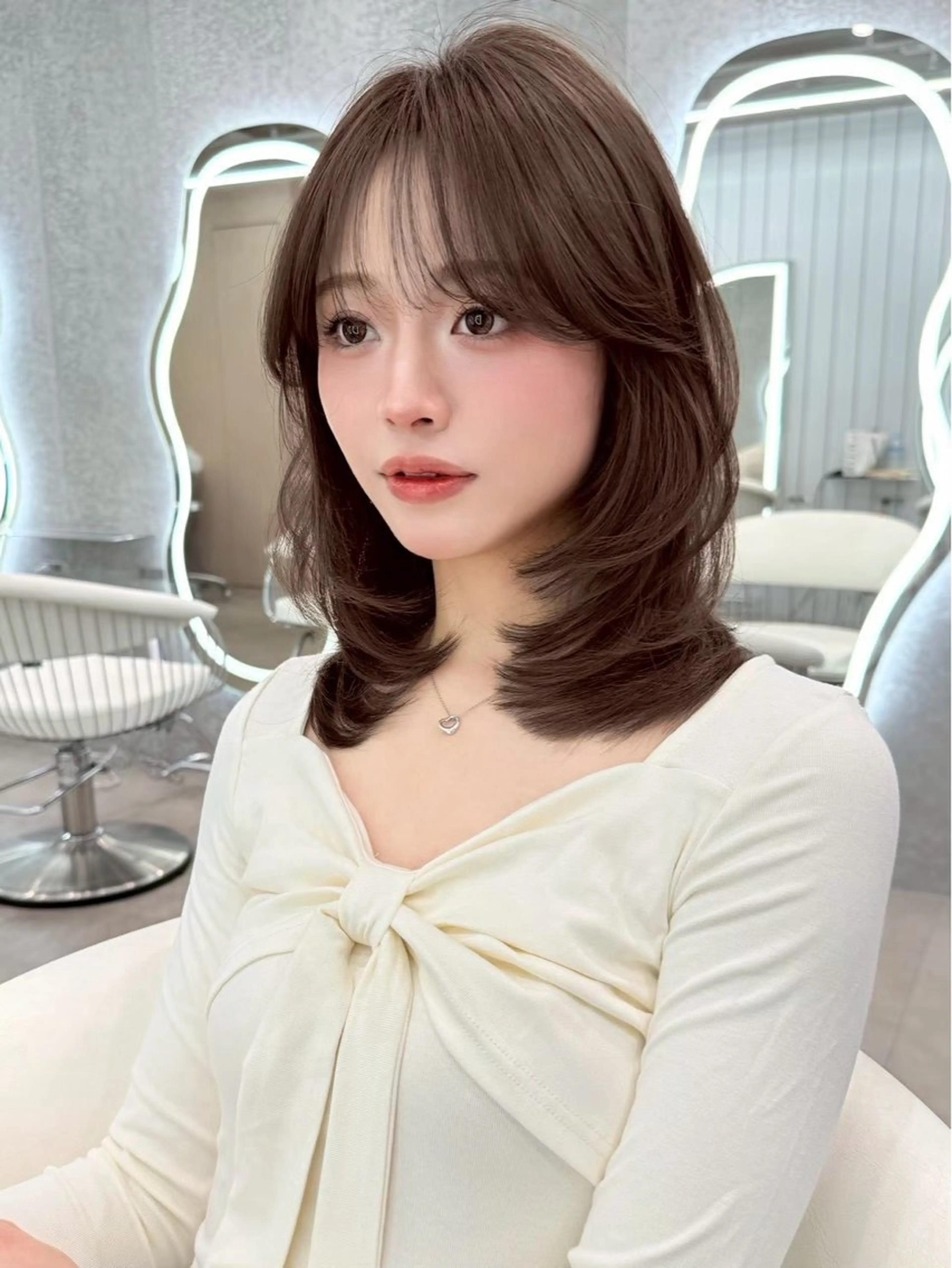 カラー ヘアカラー 透明感カラー🌱‬‪ 結衣のヘアスタイル