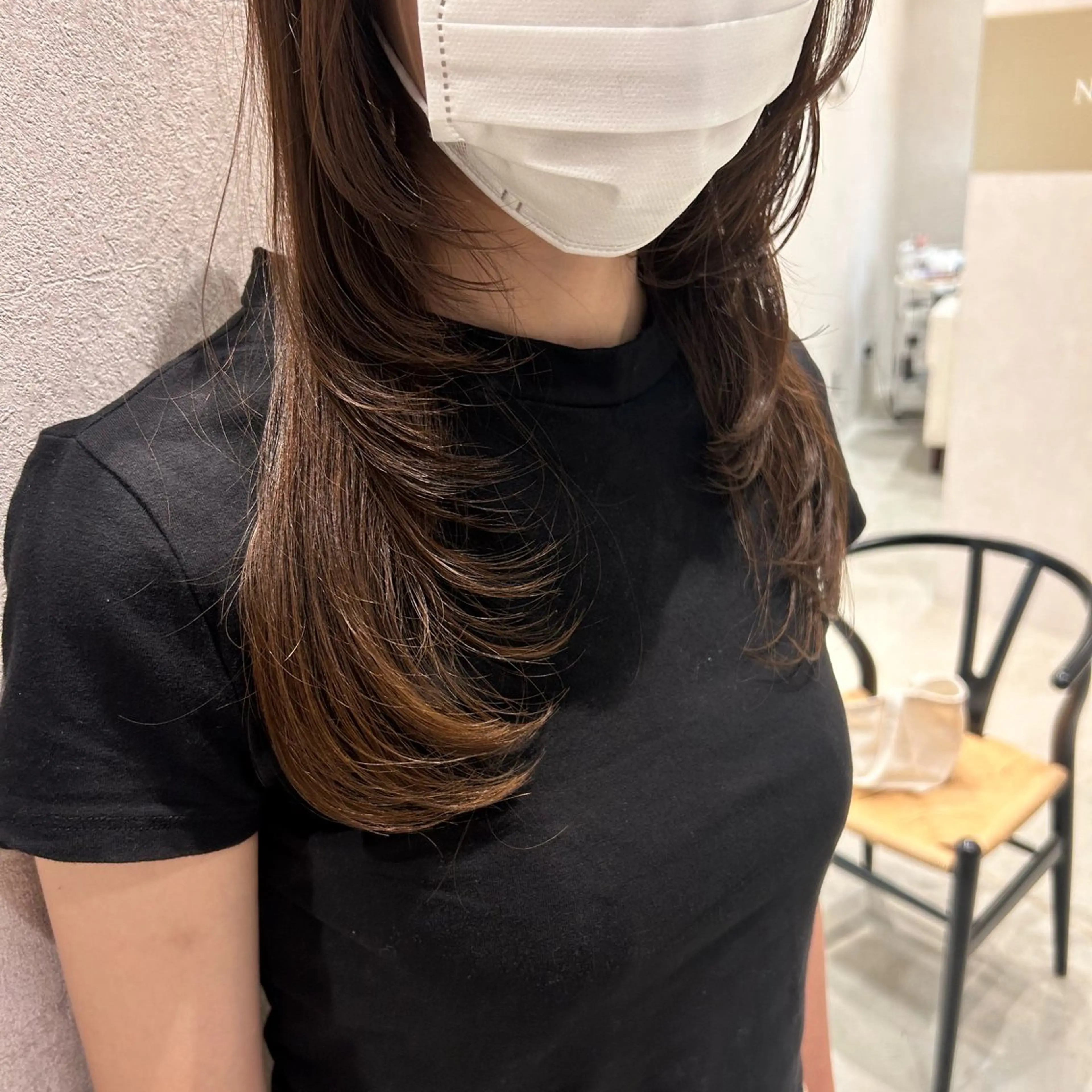 ロング 小顔カット 馬場 美咲のヘアスタイル