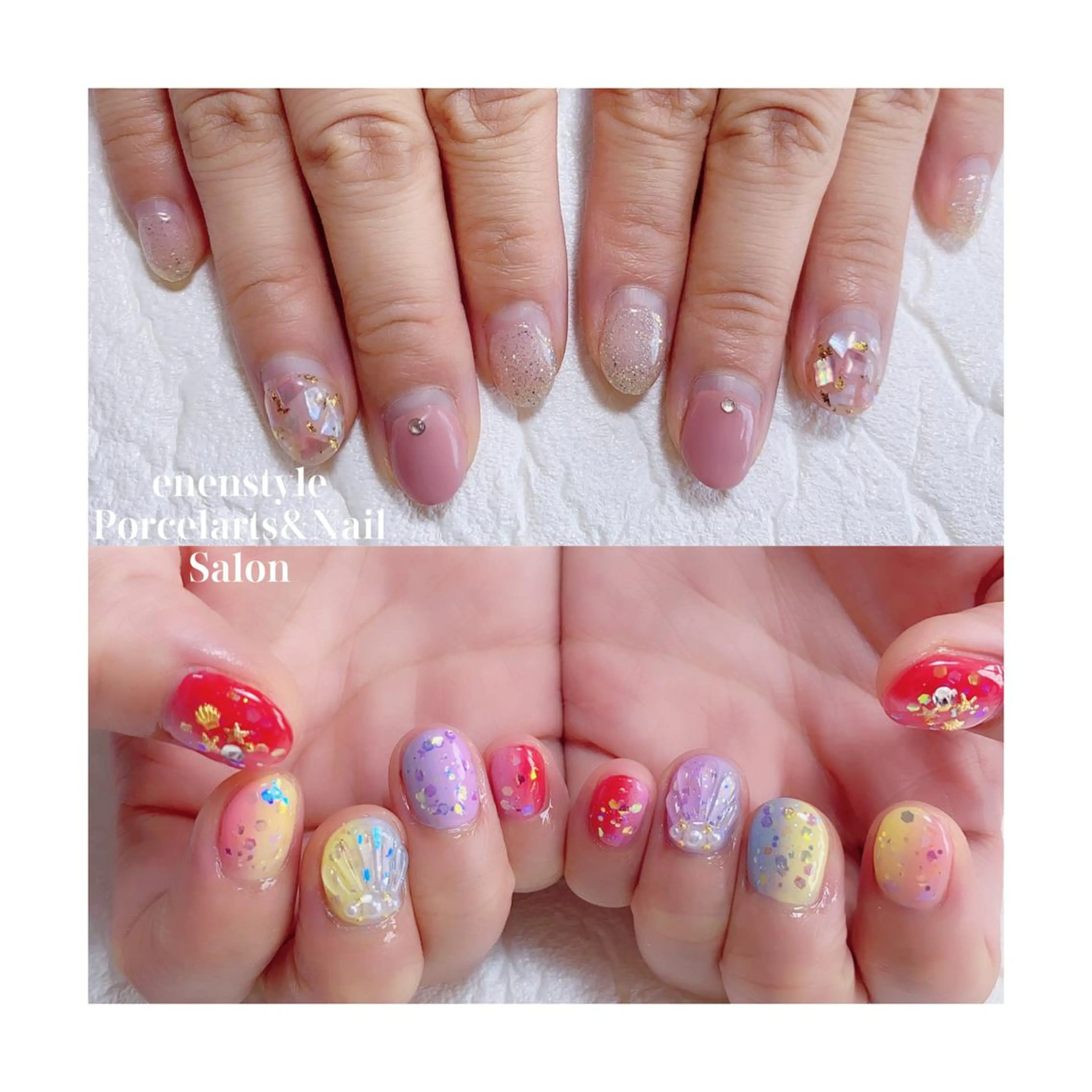 ミディアム ネイル ジェルネイル ニュアンスネイル オフィスネイル ワンカラーネイル パラジェル ハンドネイル 👑enen style👑のネイルデザイン