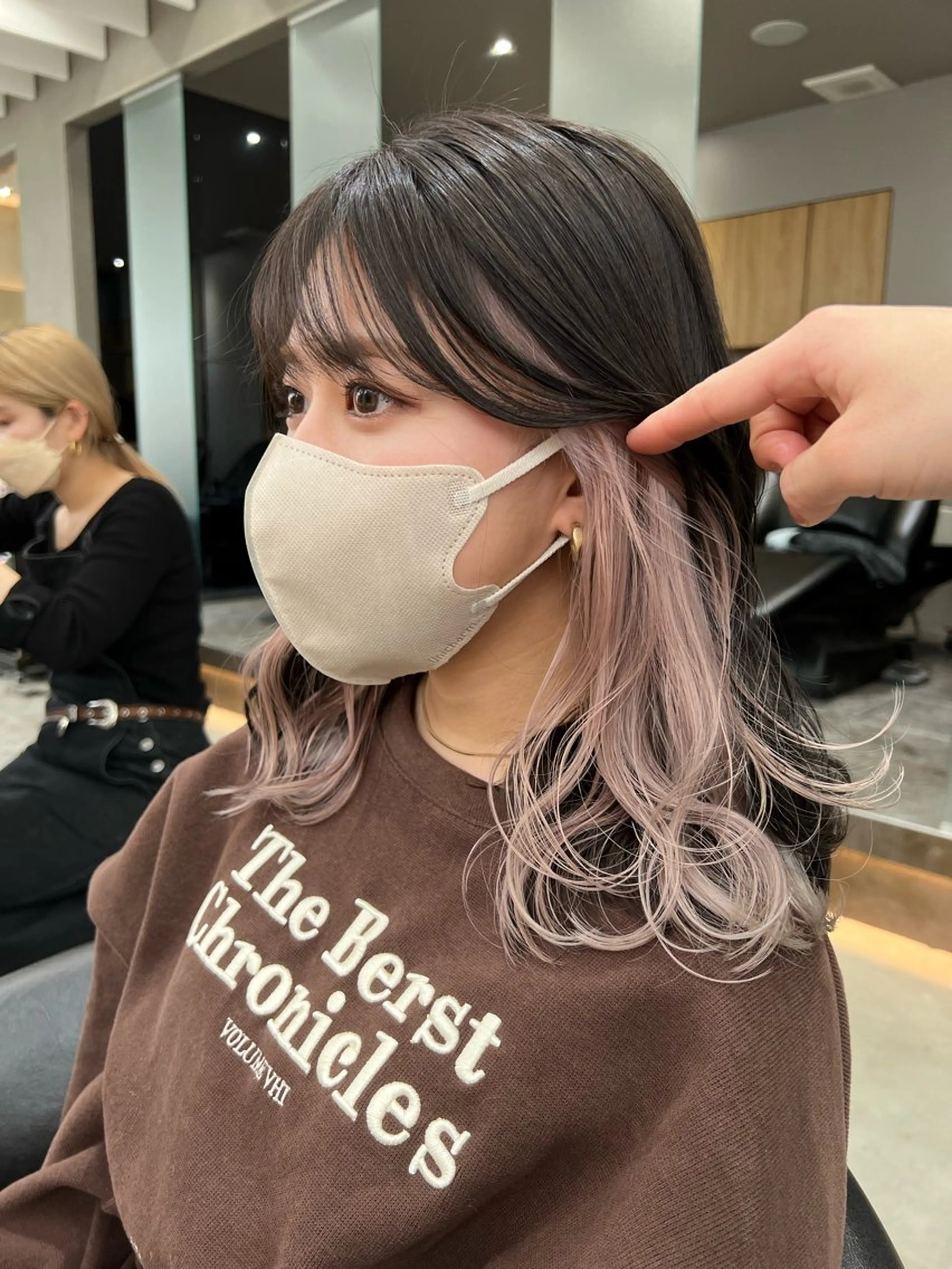 セミロング カラー レイヤー＆カラー 人気美容師倉崎涼のヘアスタイル