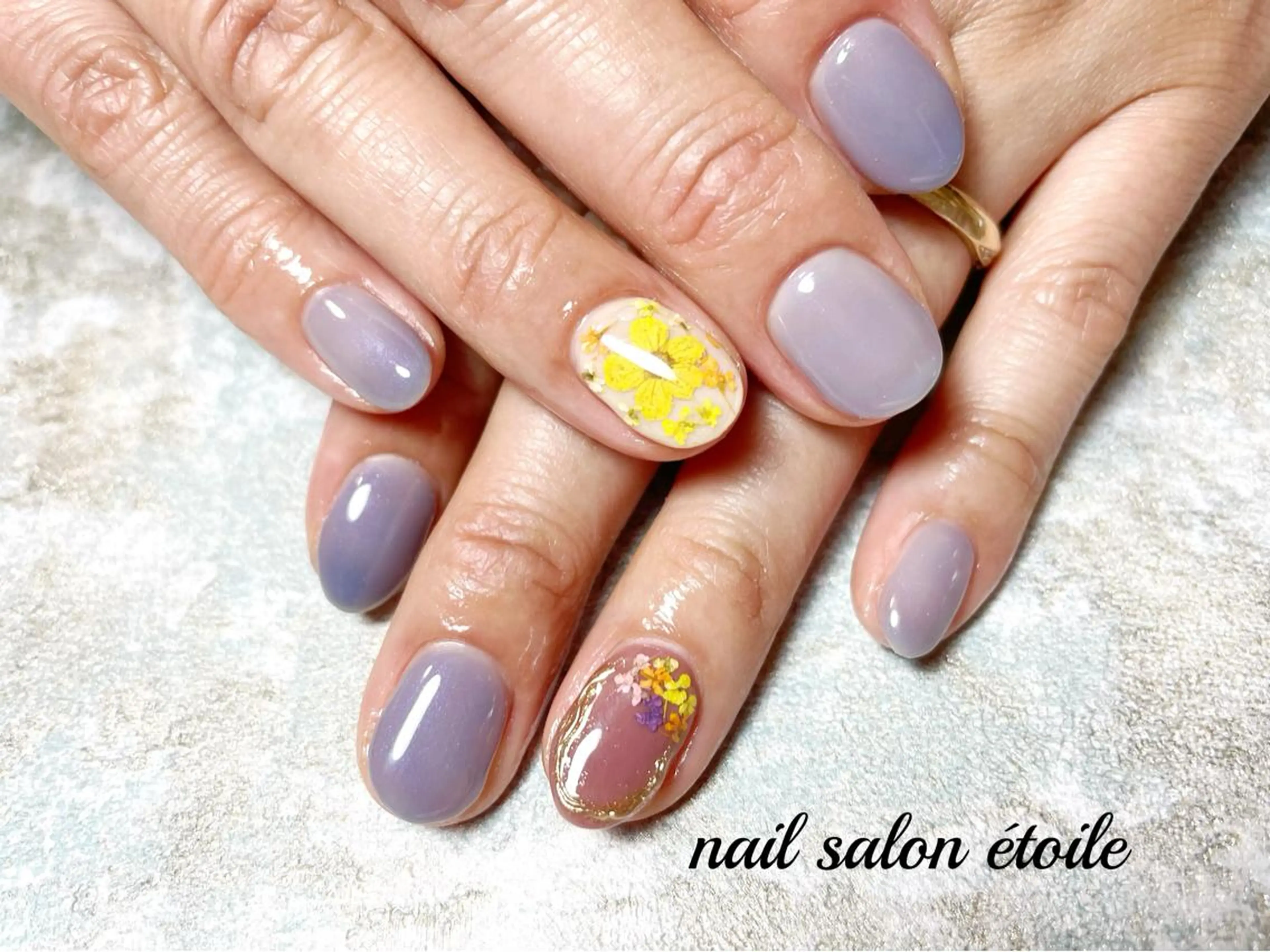 ネイル アートネイル フラワーネイル ジェルネイル ハンドネイル nail salon étoileのネイルデザイン