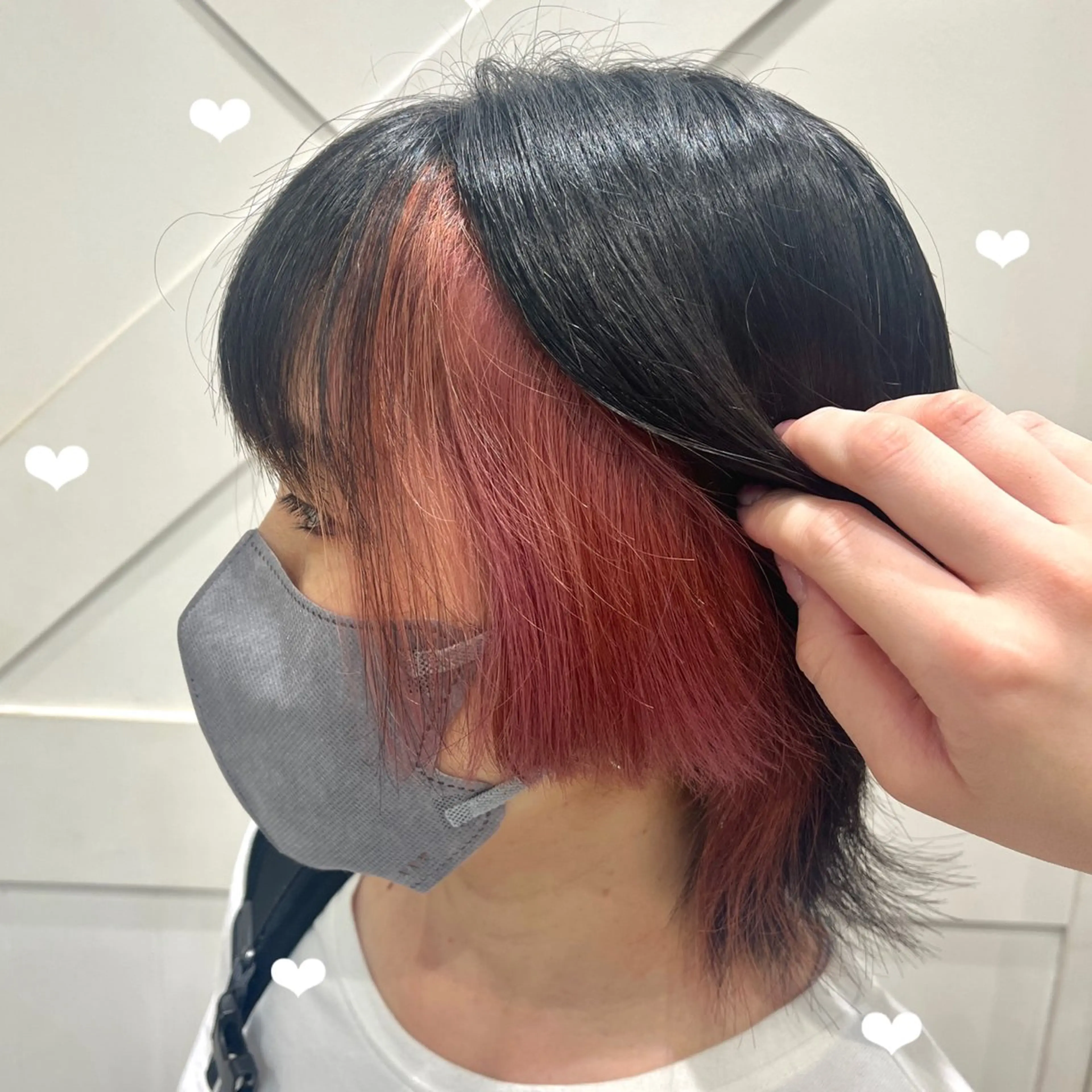 ショート カラー 韓国レイヤー 暖色カラー/さくらのヘアスタイル