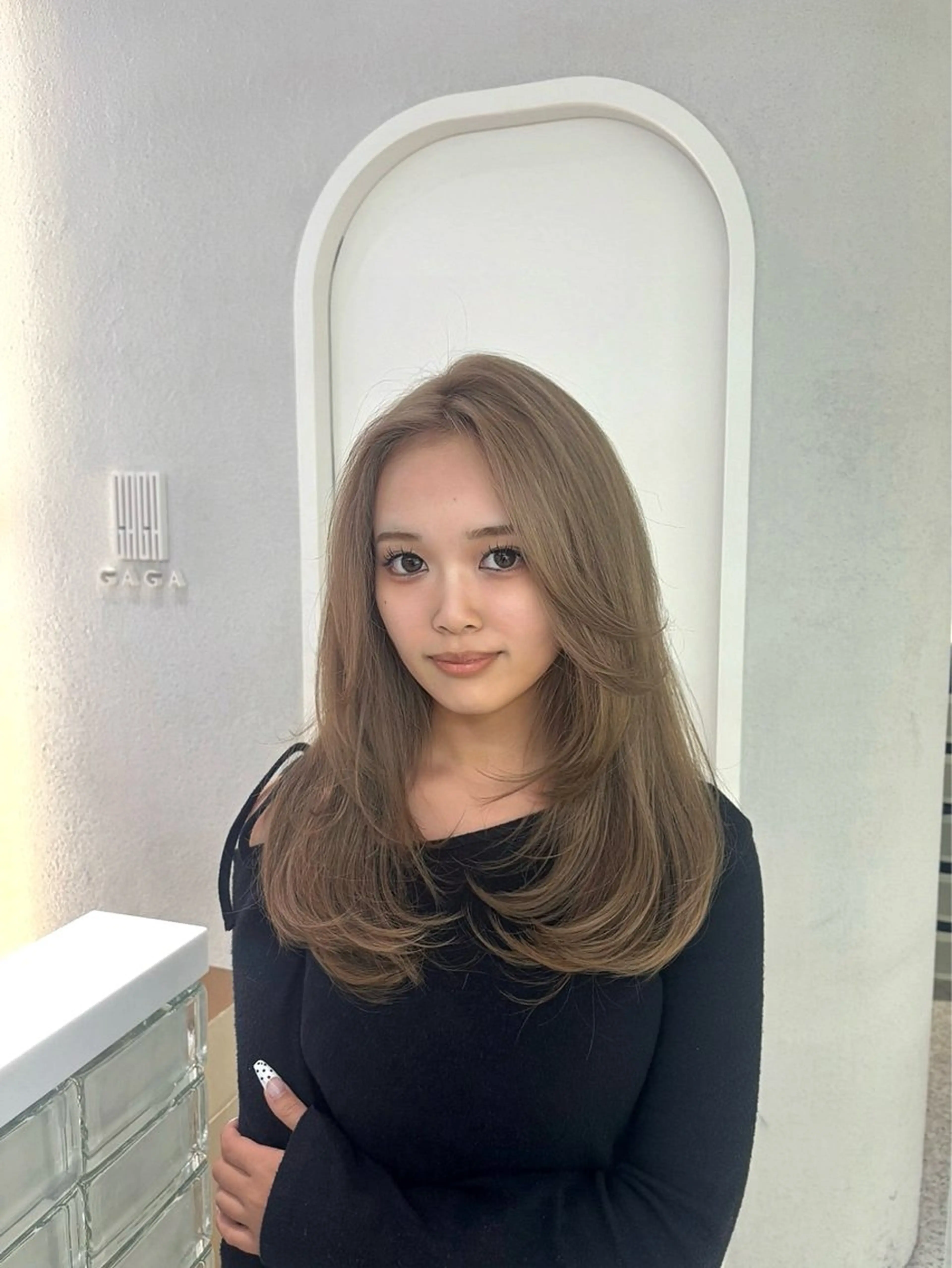 ミディアム カラー GAGA Hinaのヘアスタイル