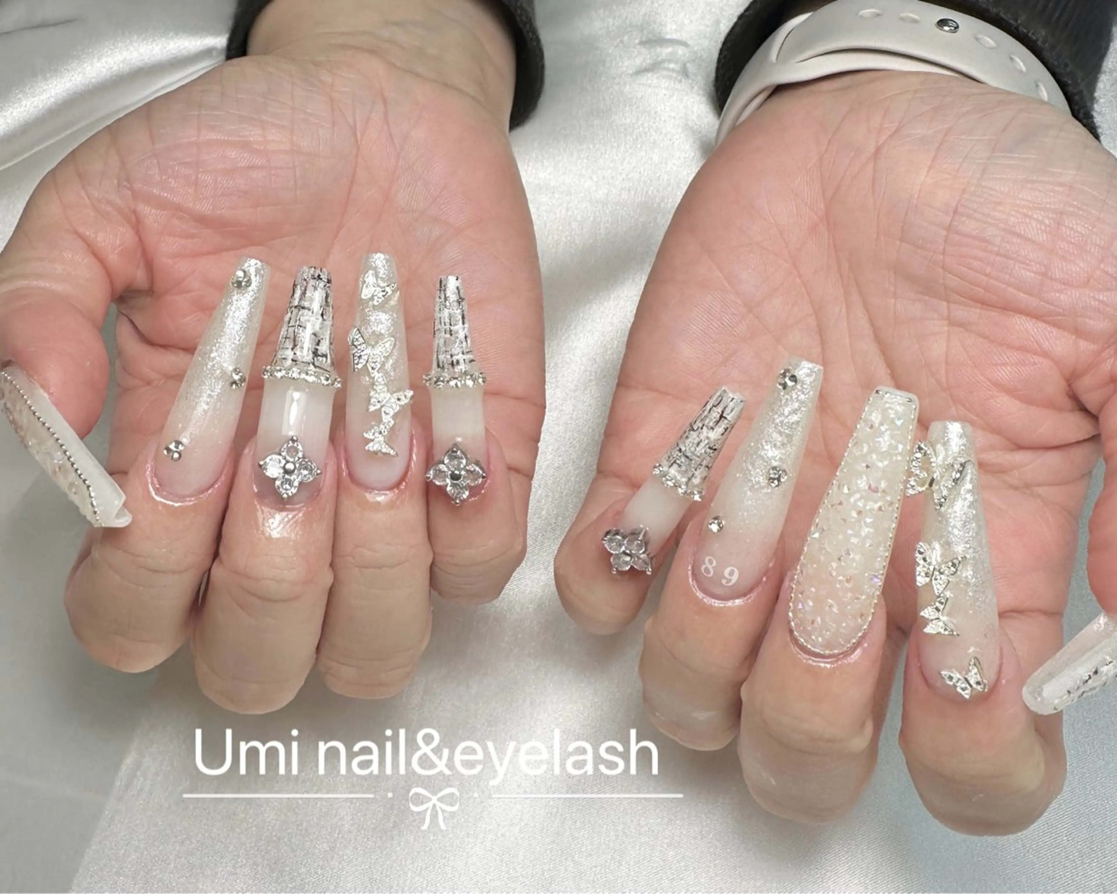 ロング 韓国風ヘア ハンドネイル ハンドケア Umi nail& eyelash ゆみのマツエク・マツパデザイン