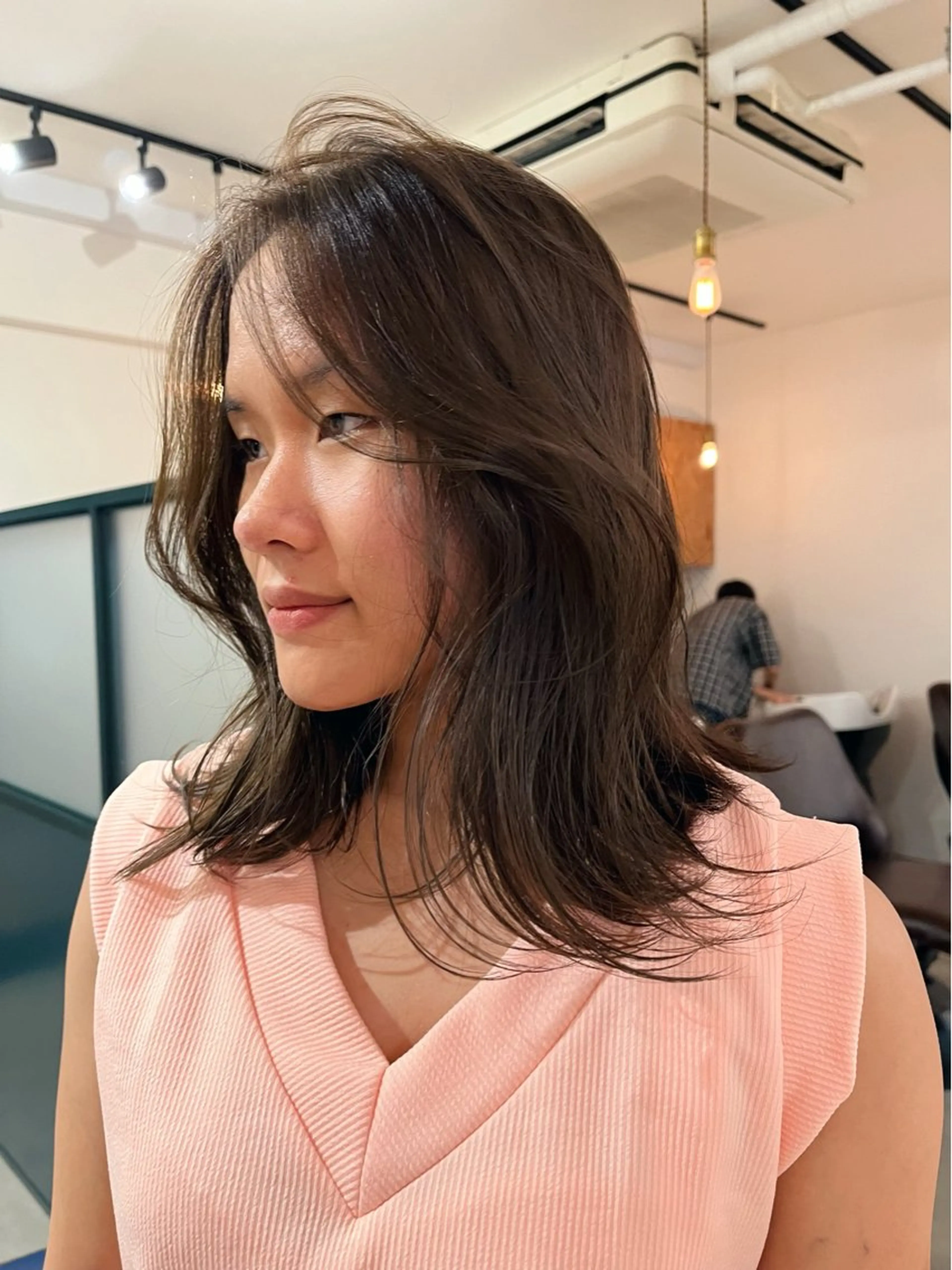 ミディアム カラー ベージュカラー 暖色/パーマ 🌼クニトウメイのヘアスタイル