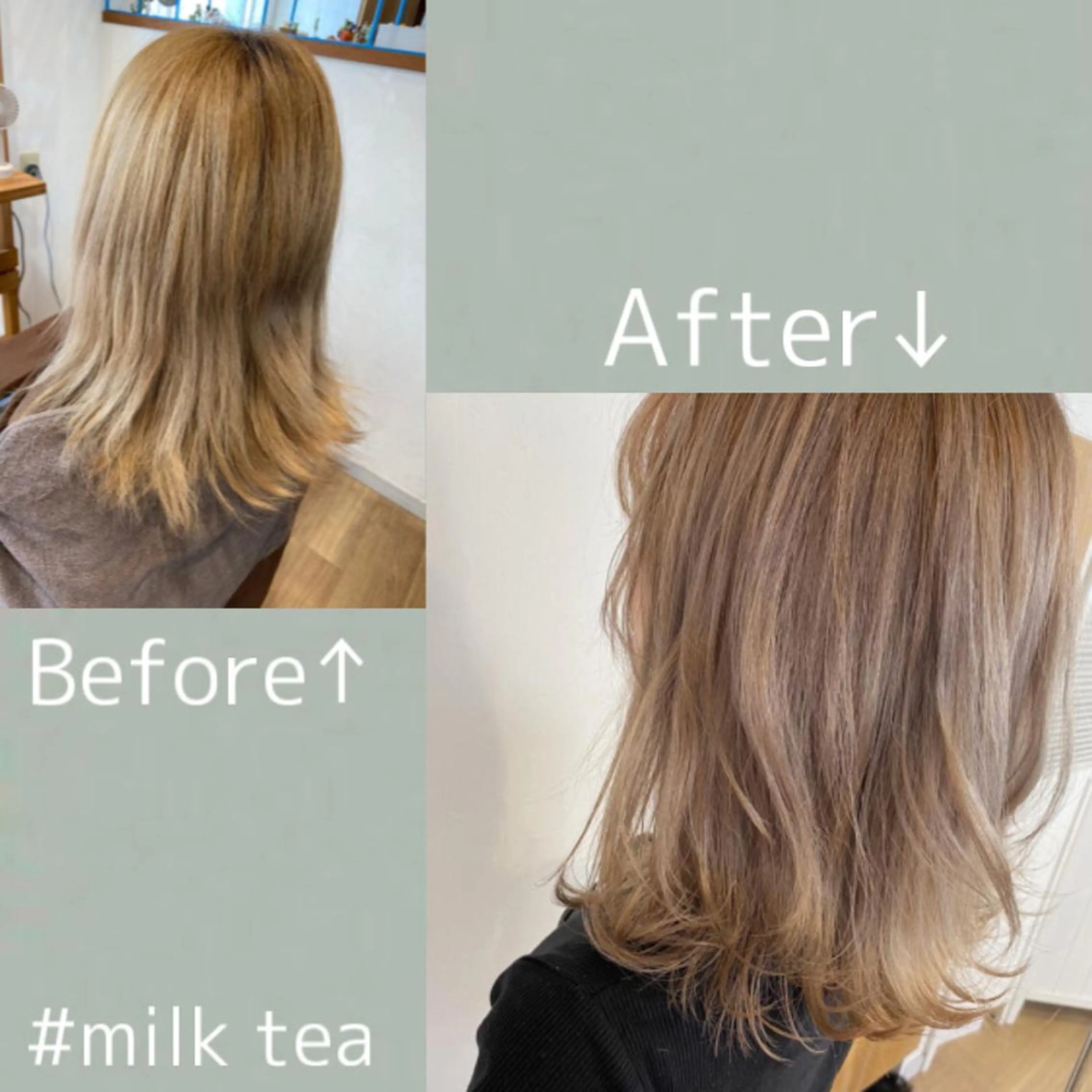 セミロング カラー ヘアアレンジ ベージュカラー ブリーチ ミルクティーベージュ カット ヘアカラー トリートメント なつき/艶ピンク/ girly hairのヘアスタイル