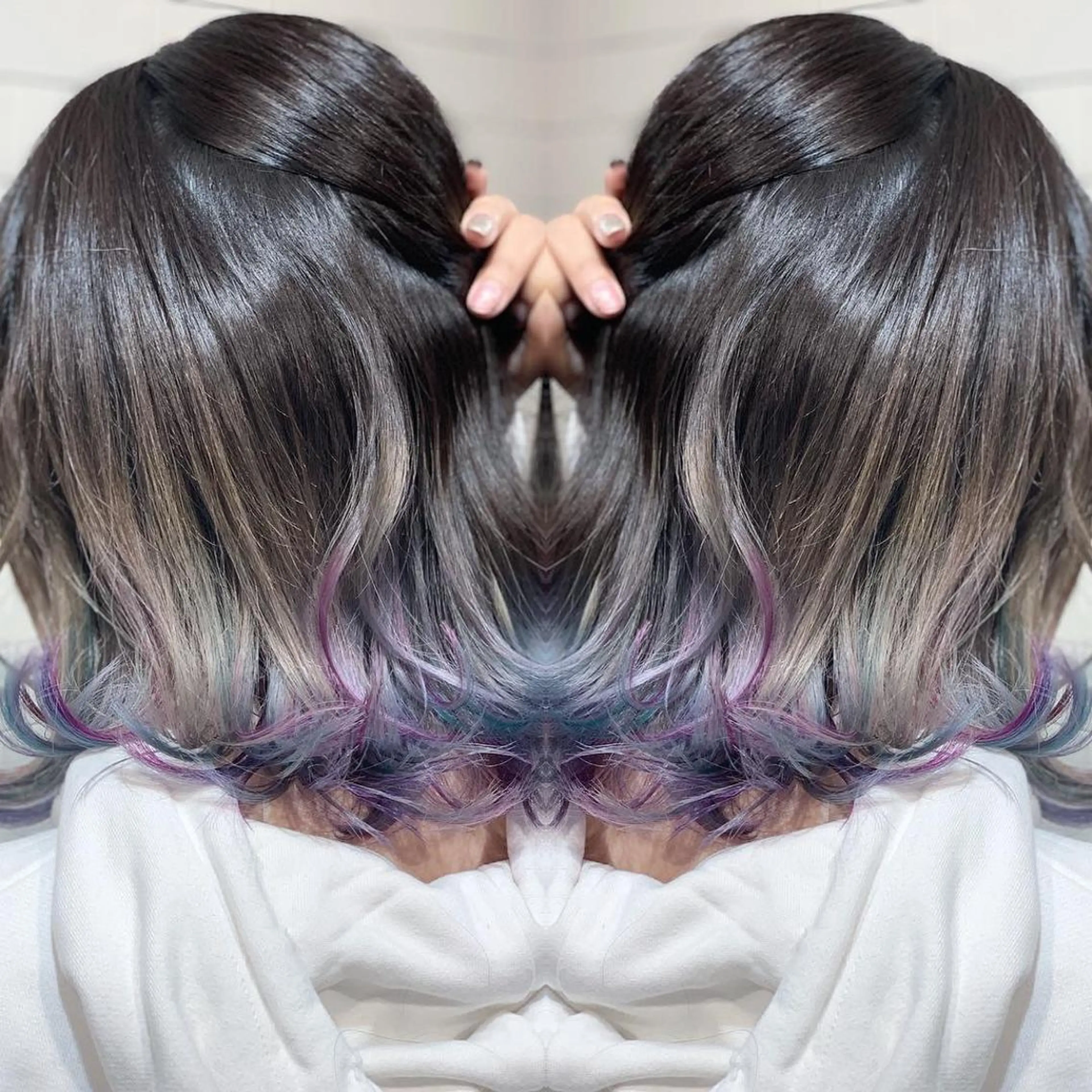 ショート カラー ヘアアレンジ ヘアカラー トリートメント 髪質改善×ハイトーン 中田啄也のヘアスタイル