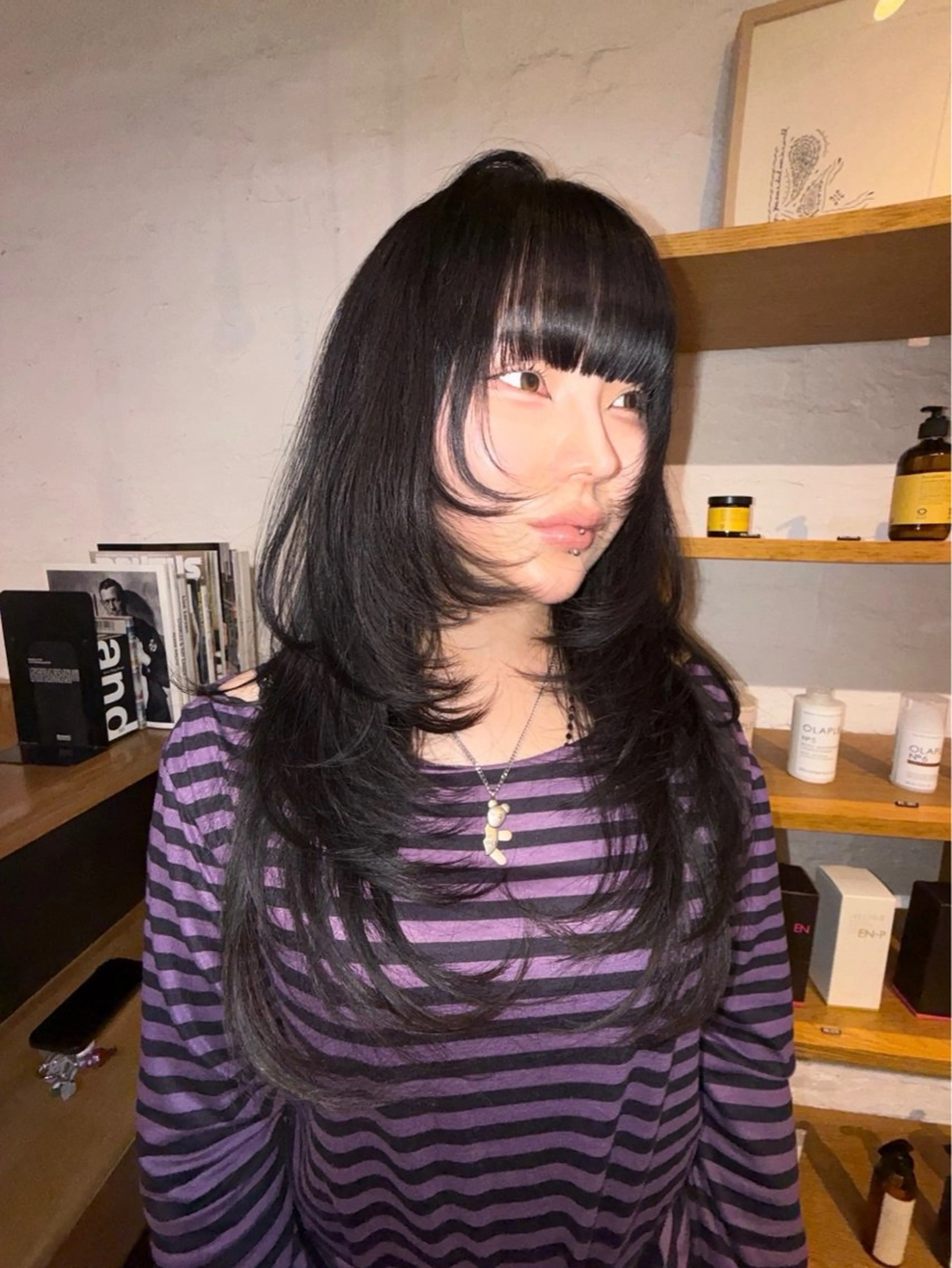 ロング レイヤーカット シャギー YURiA レイヤー🫧のヘアスタイル