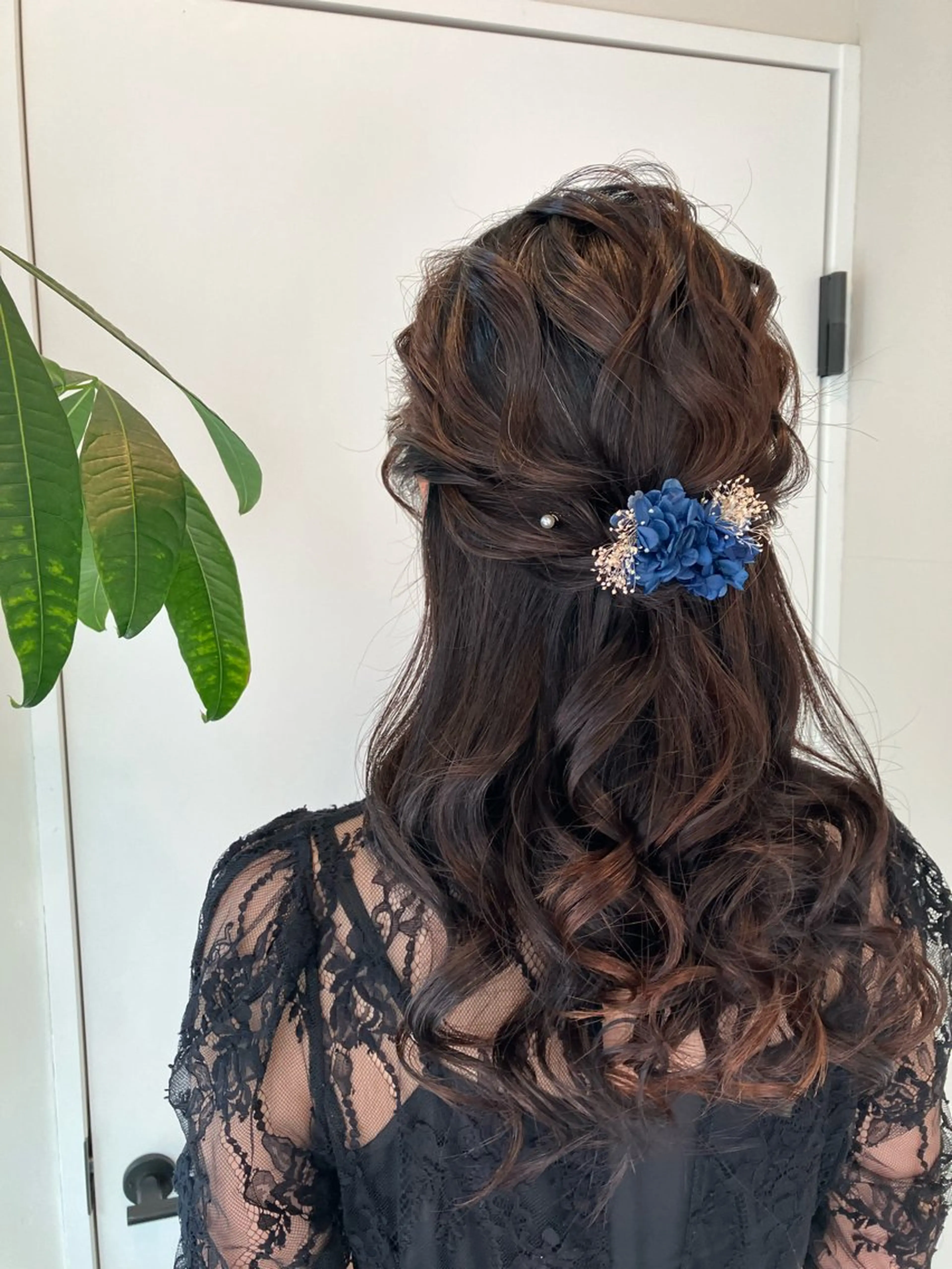 ヘアアレンジ ハーフアップ Hair&Make Nahoのマツエク・マツパデザイン