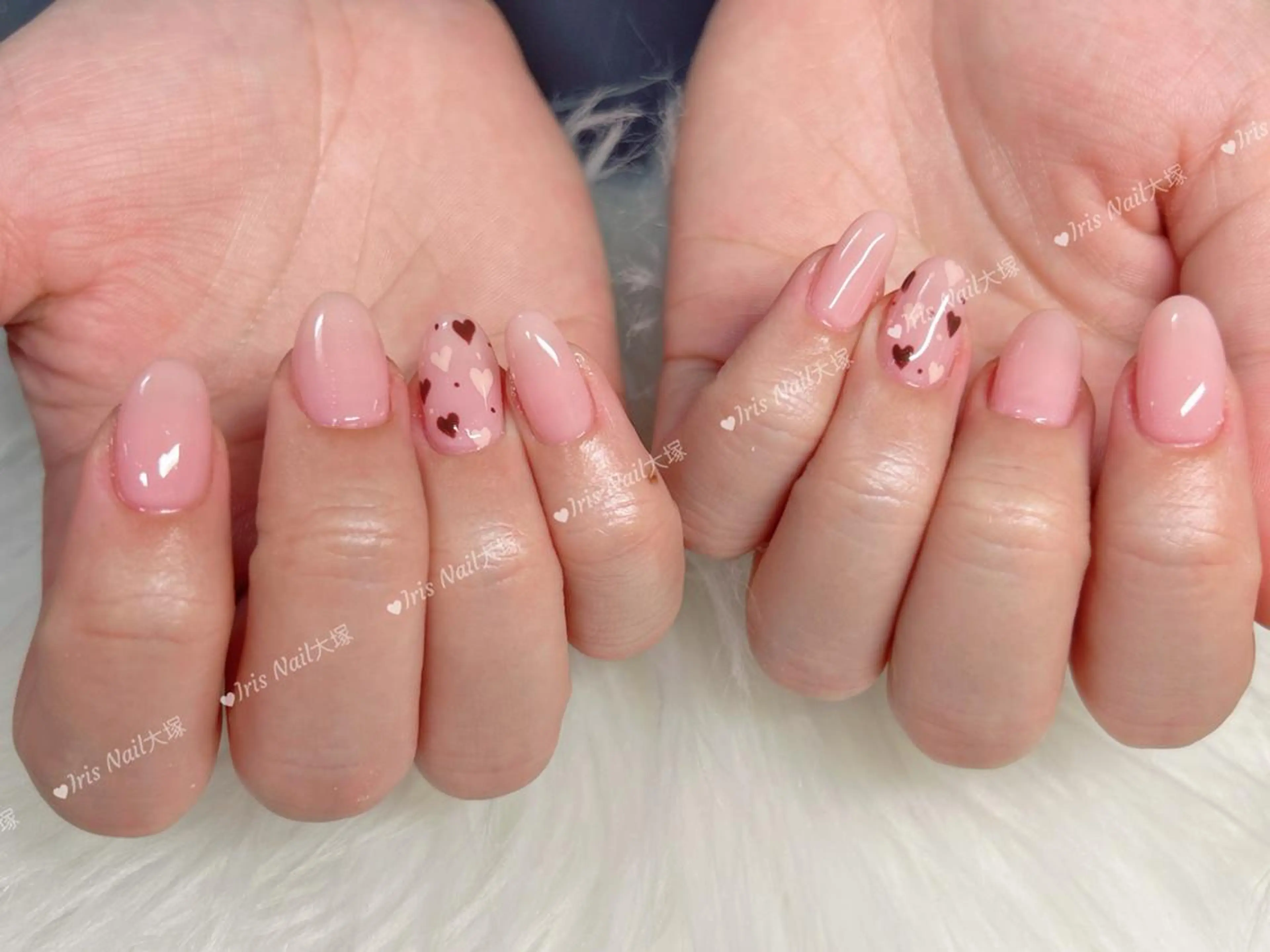 ネイル ハート バレンタイン ハンドネイル ハンドケア 🍒IRIS Nail🌸のネイルデザイン