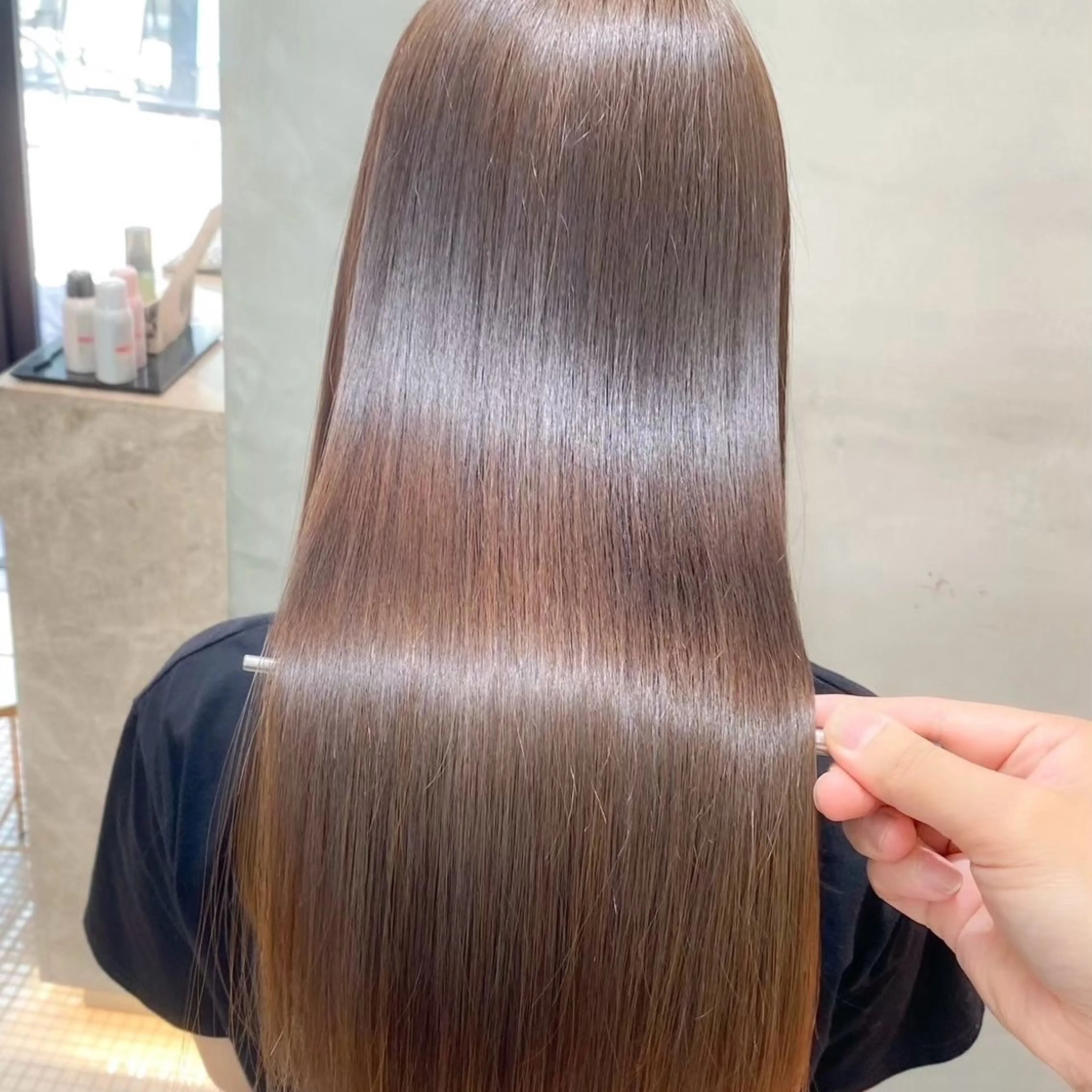 ロング 縮毛矯正 カット 縮毛矯正 トリートメント 韓国レイヤー🇰🇷 /縮毛矯正💎/月音のヘアスタイル