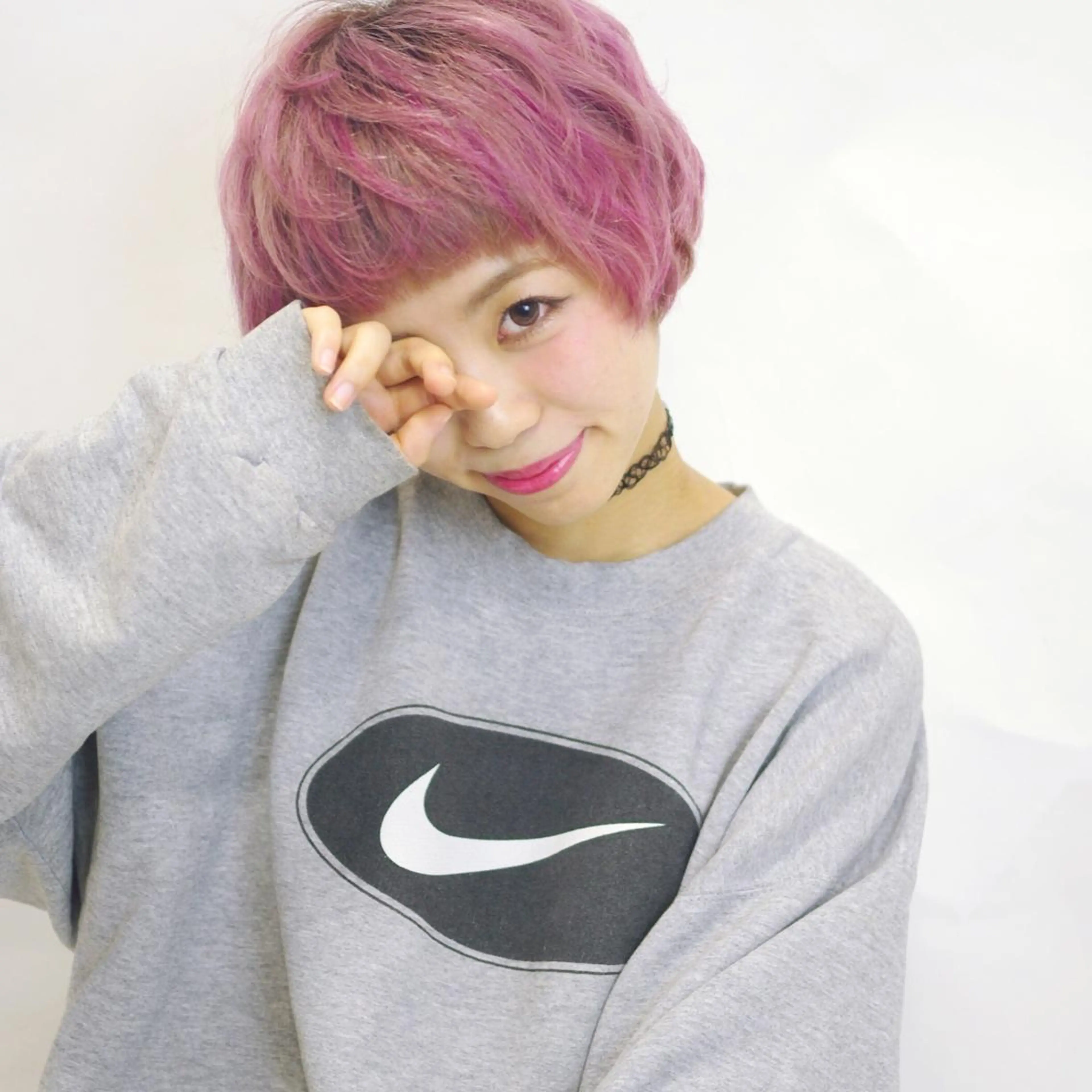 ショート カラー ヘアカラー トリートメント Lull1人美容室 バレイヤージュのヘアスタイル