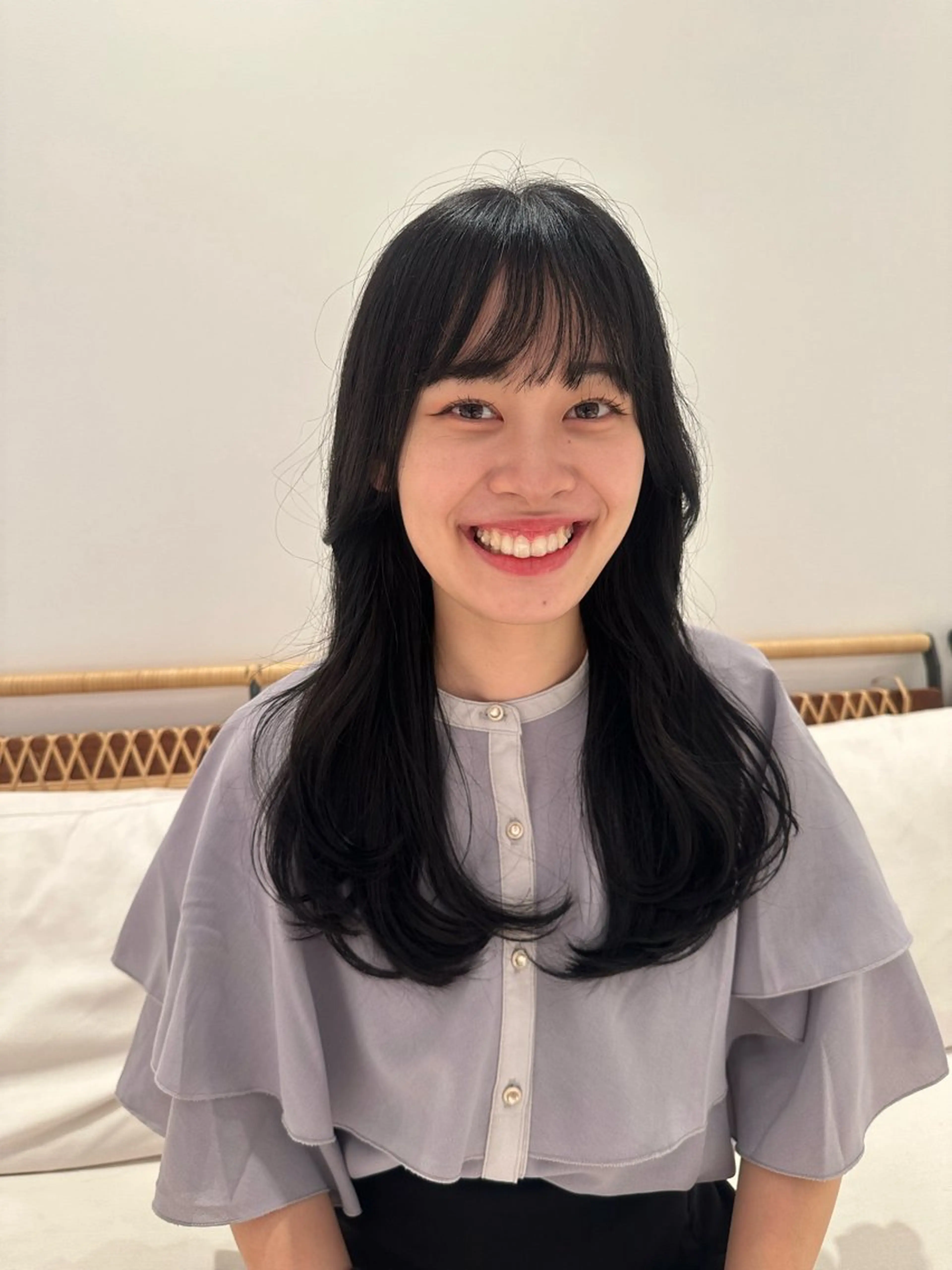 ロング 韓国風ヘア レイヤーカット kakimoto arms 三笘 菜央のヘアスタイル