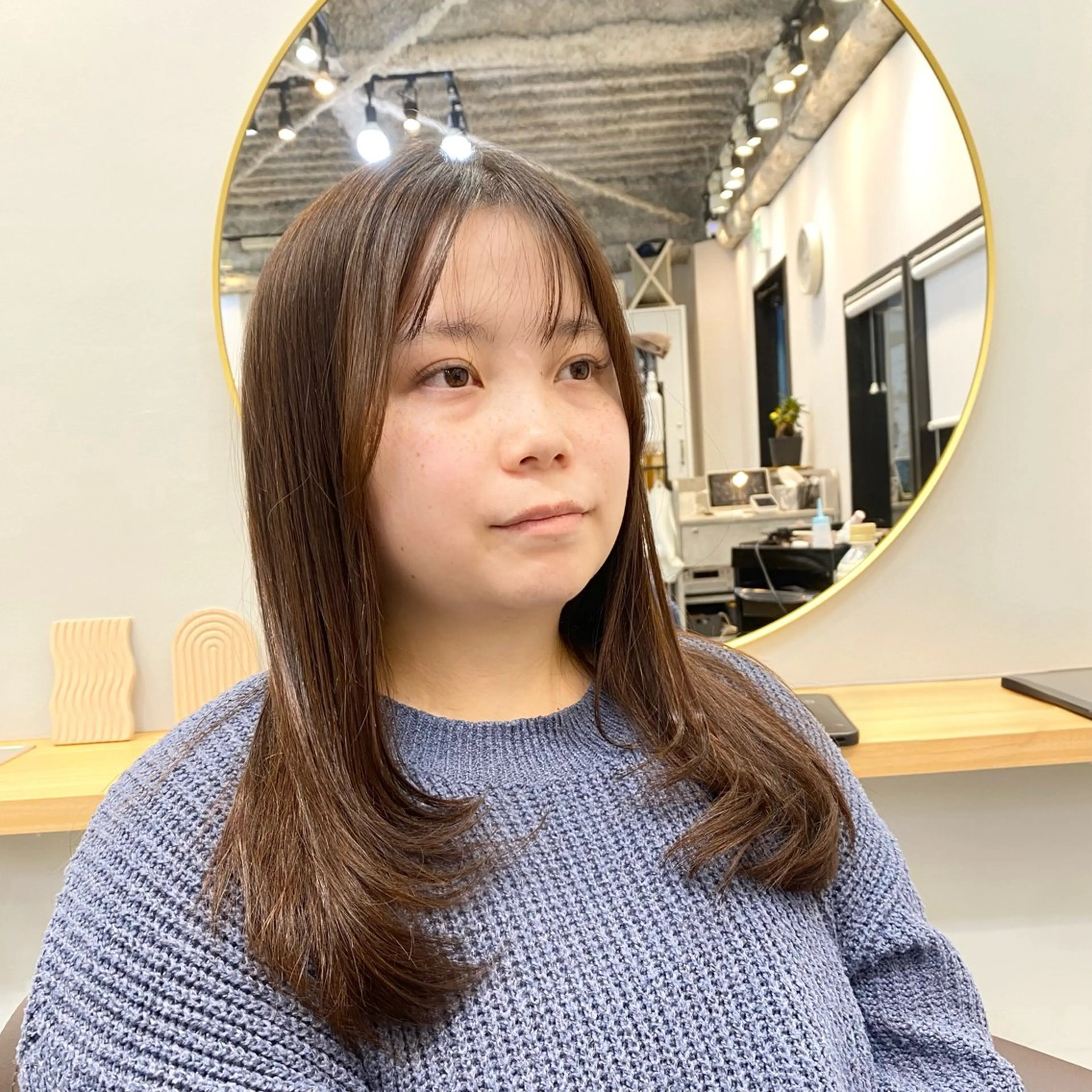 セミロング レイヤーカット カット ヘアカラー トリートメント a-o岡野　こやま しんぺいのヘアスタイル