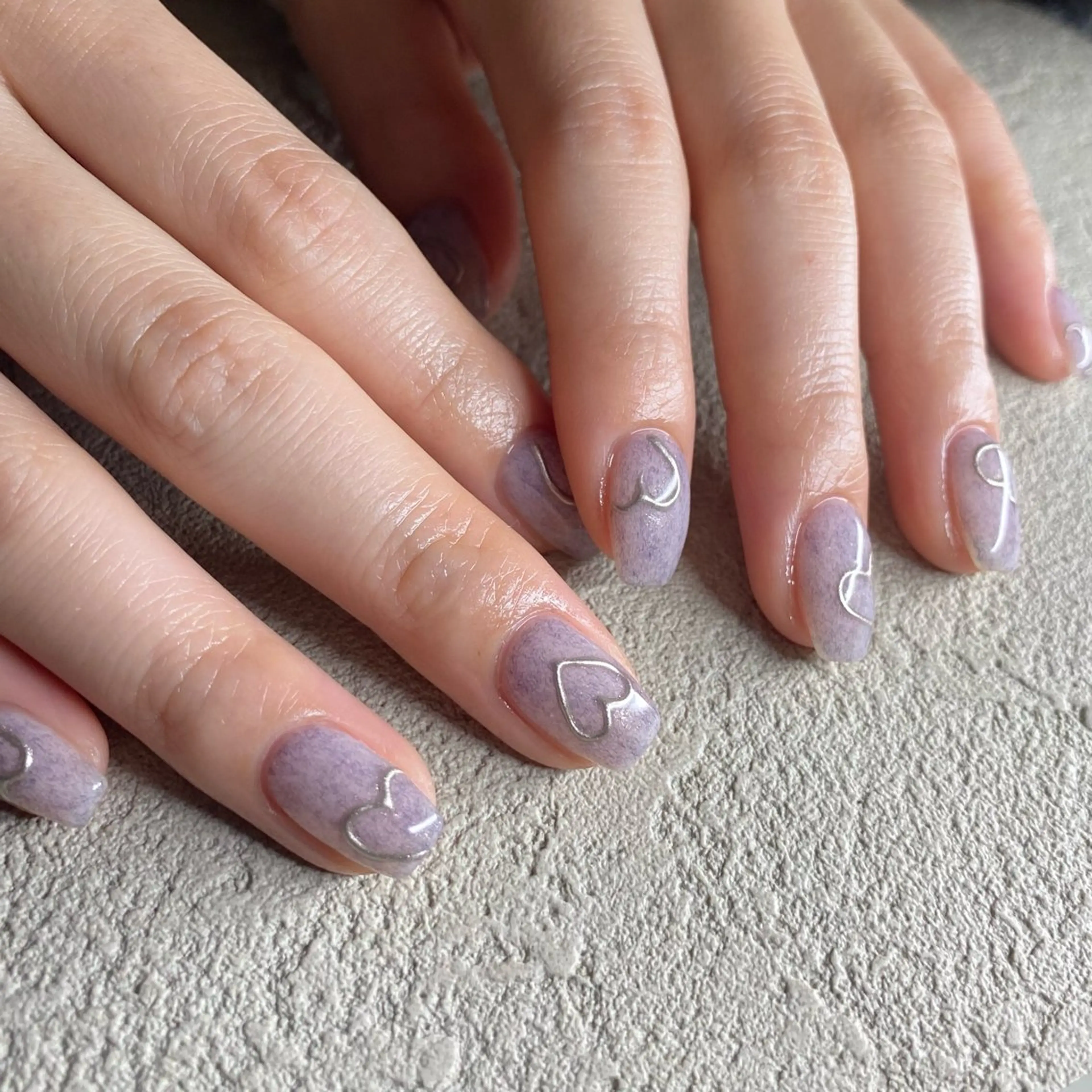 ネイル アートネイル ニュアンスネイル 冬ネイル ハンドネイル 山田 貴子のネイルデザイン