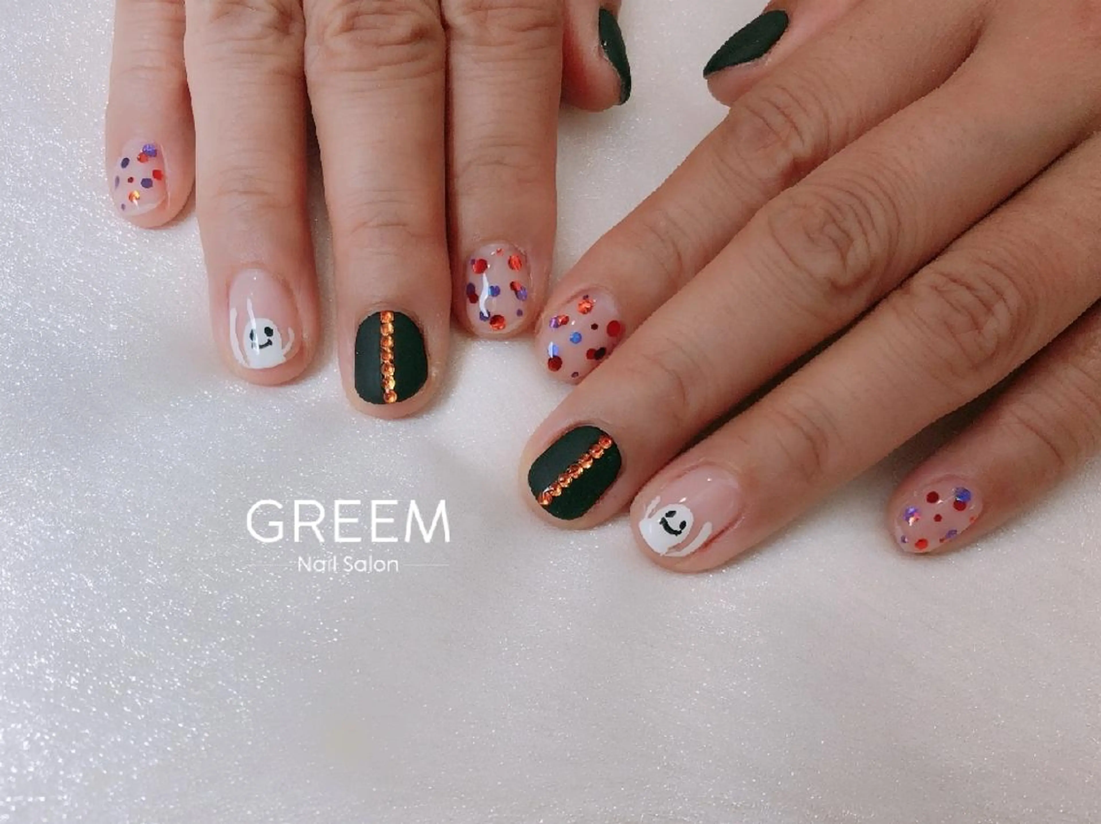 ネイル ハロウィン ハンドネイル GREEM グリームのネイルデザイン