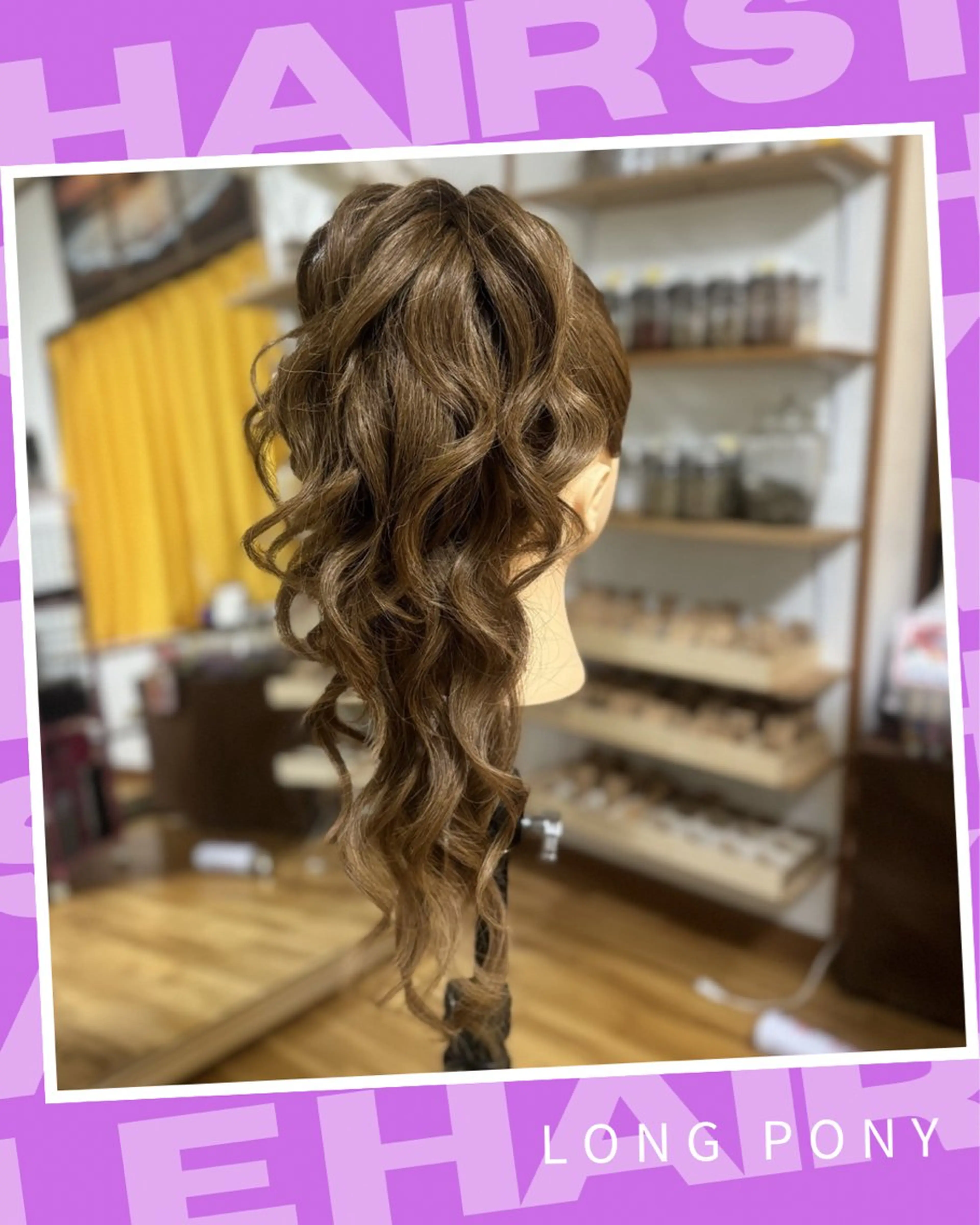 ミディアム ヘアアレンジ ハーフアップ ポニーテール ヘアセット Yamauchi natsumiのヘアスタイル