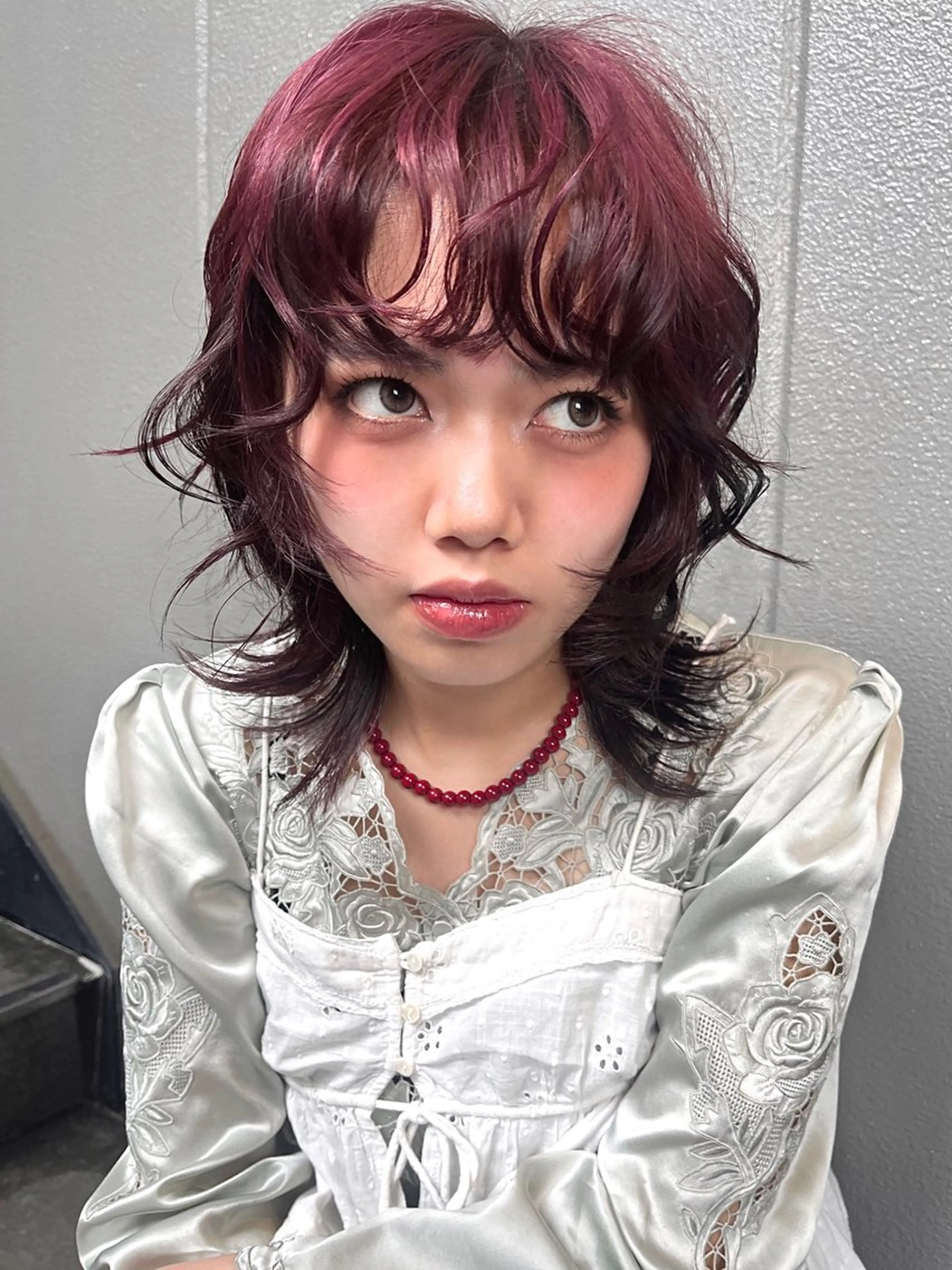 ミディアム カラー ラベンダーカラー ピンクカラー ピンクラベンダー loty _nanamiのヘアスタイル