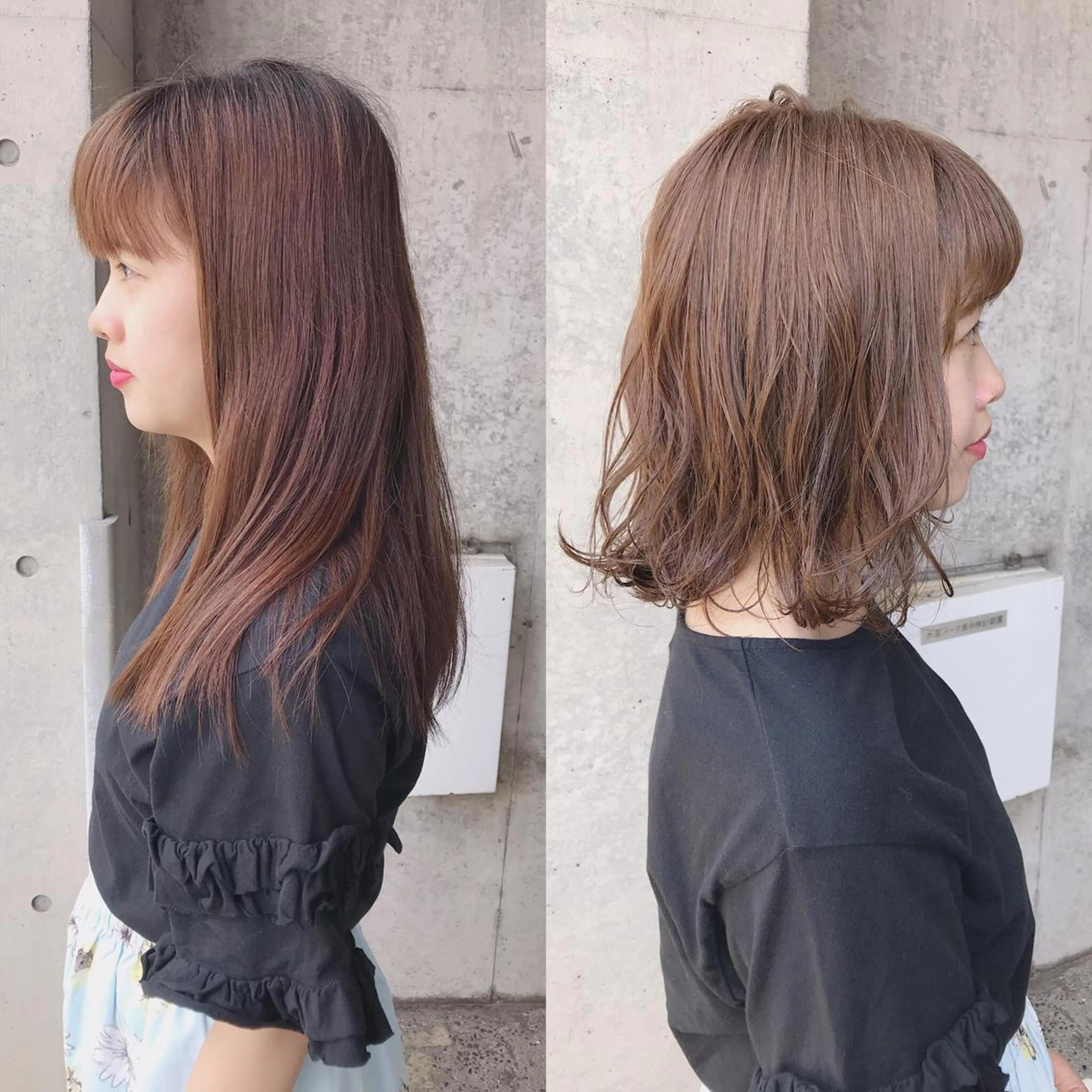 ミディアム カラー 及川 光のヘアスタイル