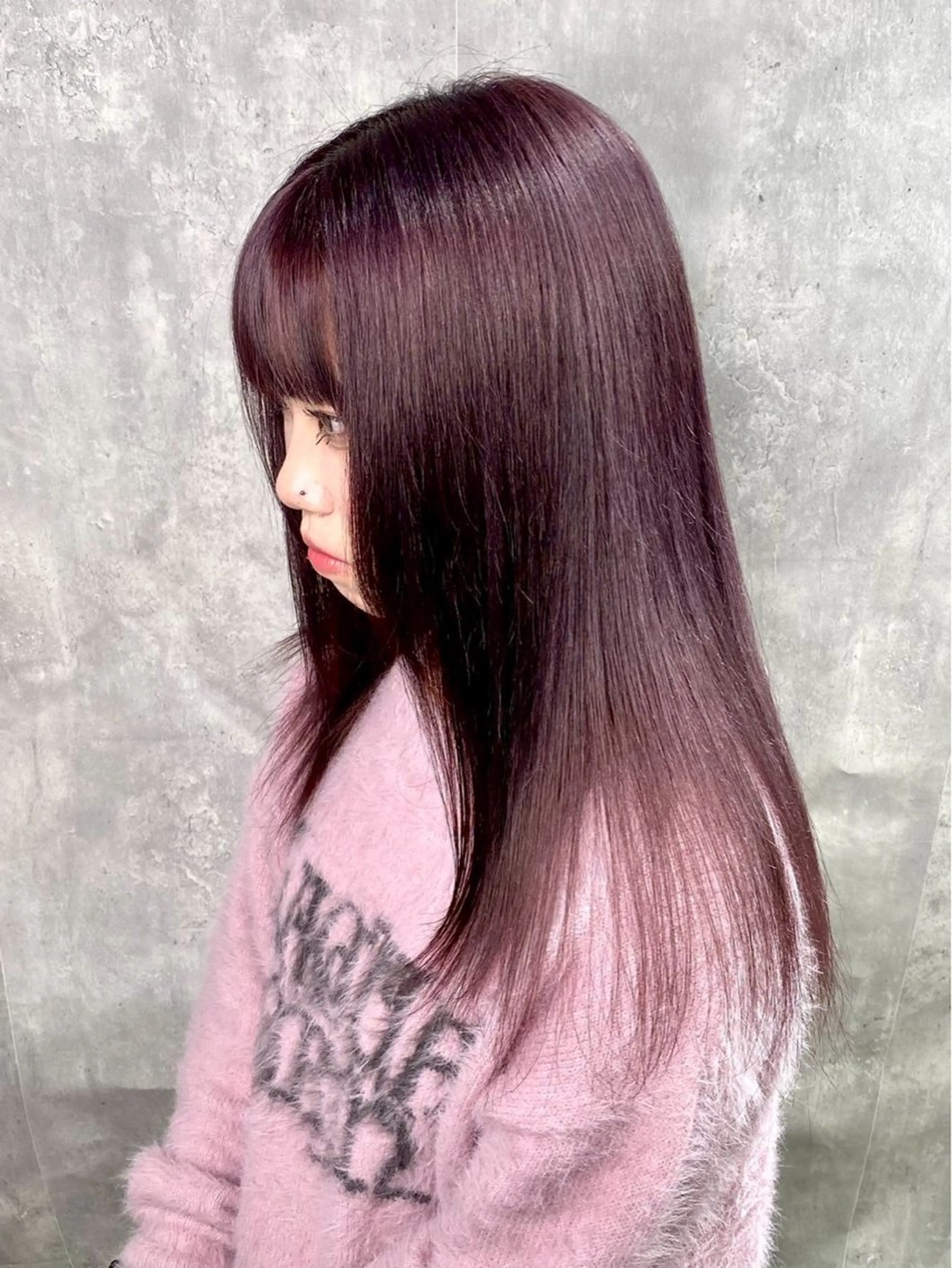 ロング カラー ブリーチ ブリーチなしカラー ピンクカラー 髪質改善 レイヤーカット ヘアカラー トリートメント 🪐ブリーチ/デザイ ン🪐HARUKAのヘアスタイル