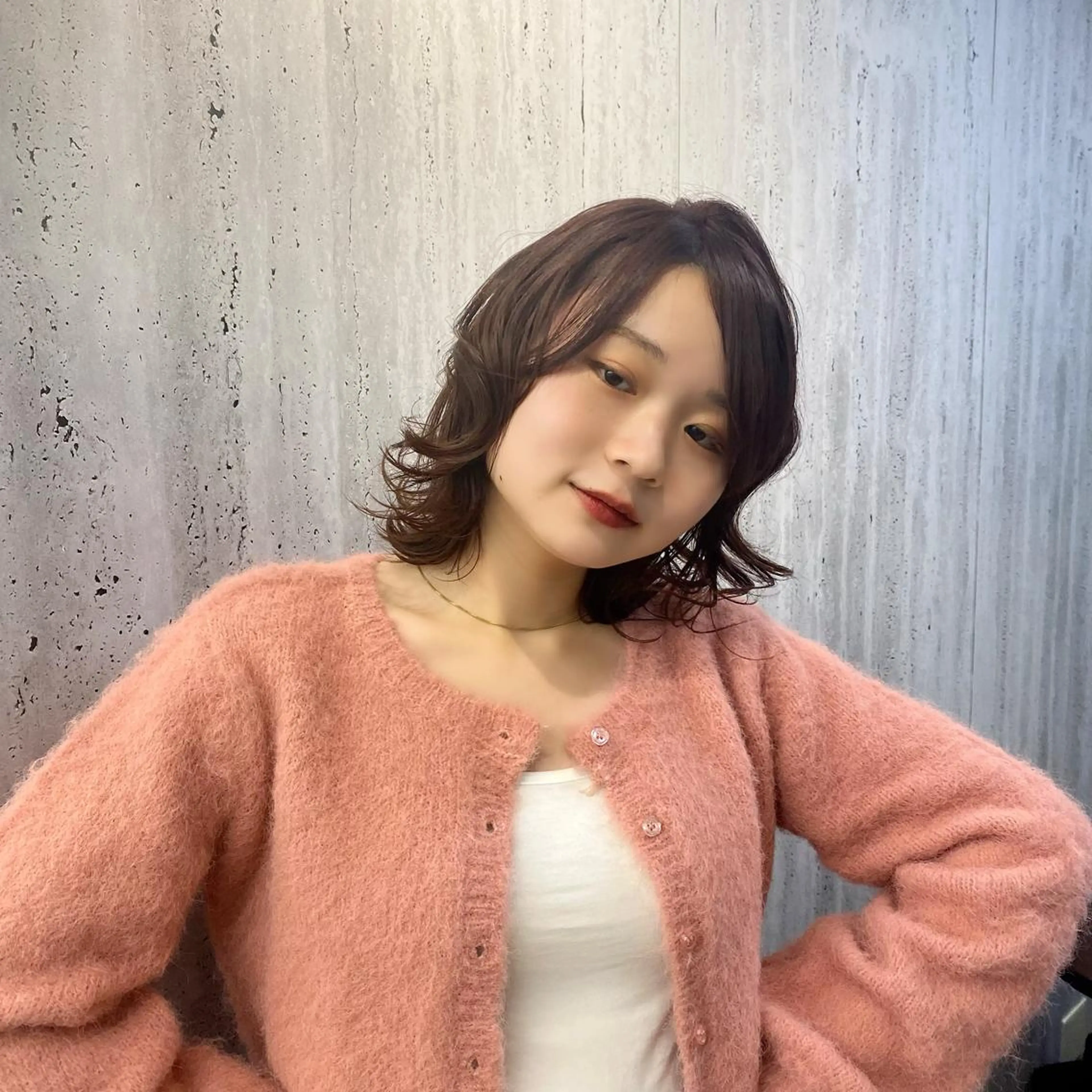 ミディアム レイヤーカット カット ヘアカラー トリートメント ヘアセット ✨似合わせカラー 阿部賢✨のヘアスタイル