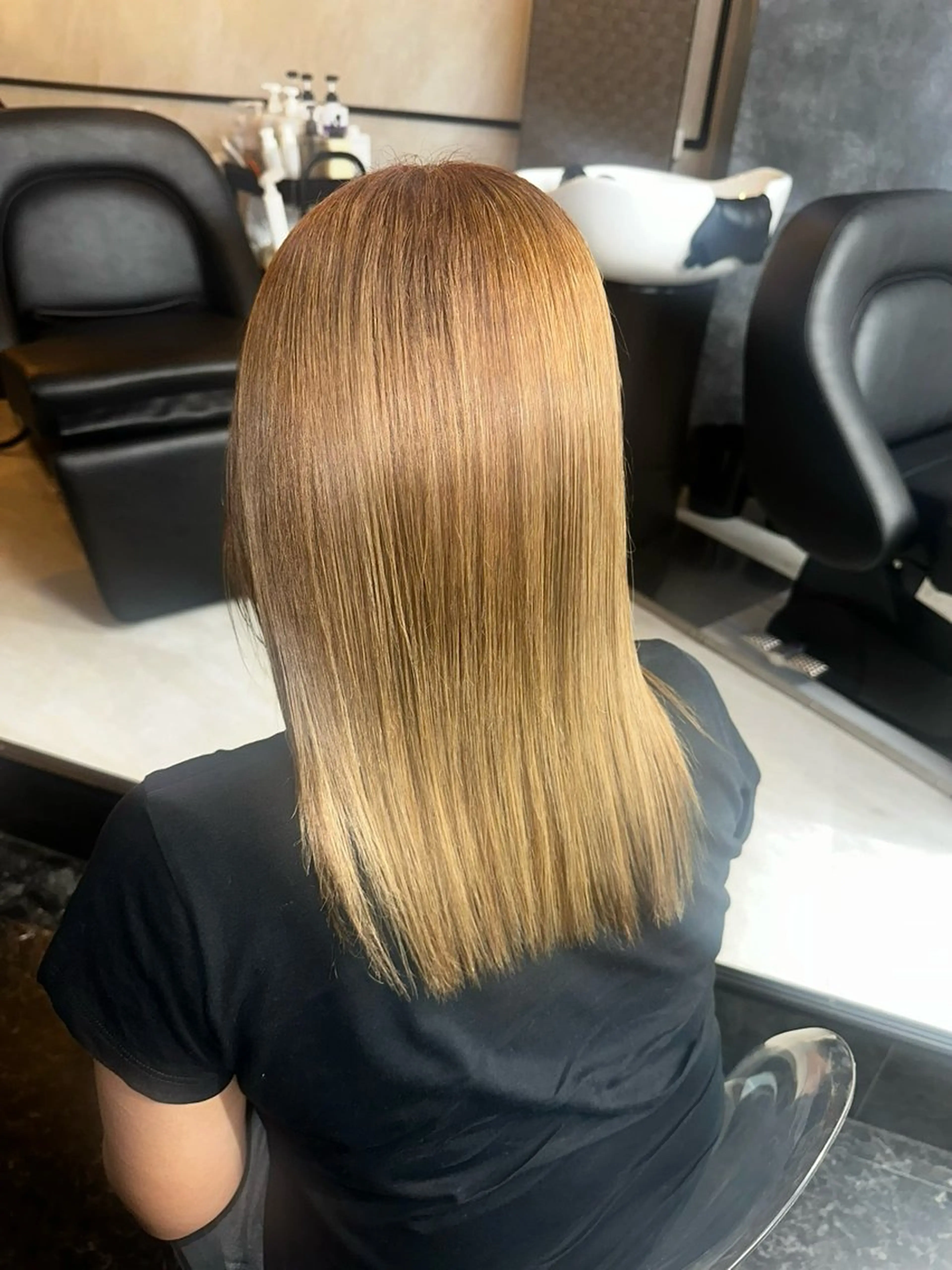 セミロング カラー トリートメント ainya/心斎橋 /ハイトーン/カラーのヘアスタイル