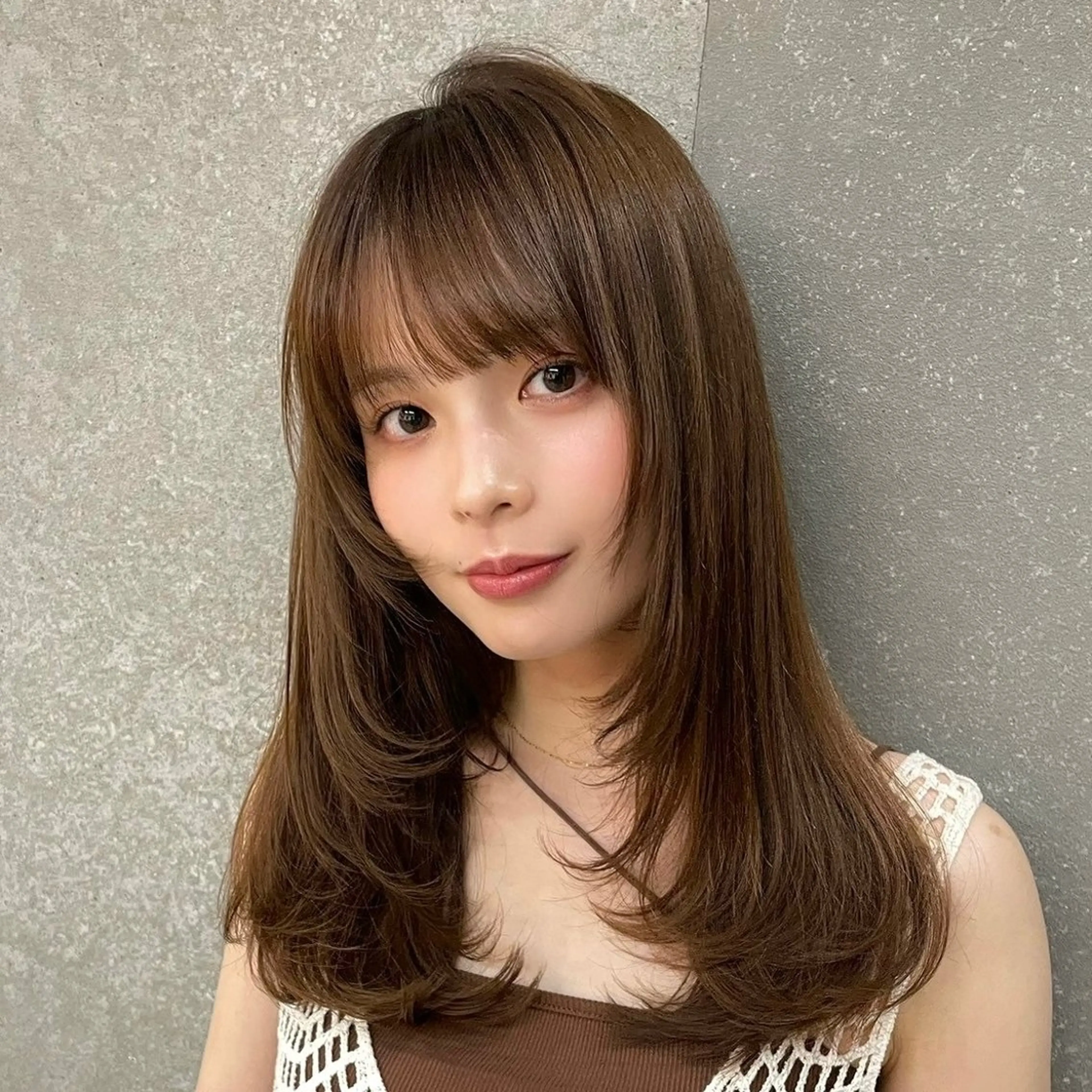 ミディアム カラー カット ヘアカラー トリートメント ウメダナオヤ/ くびれヘア✨のヘアスタイル