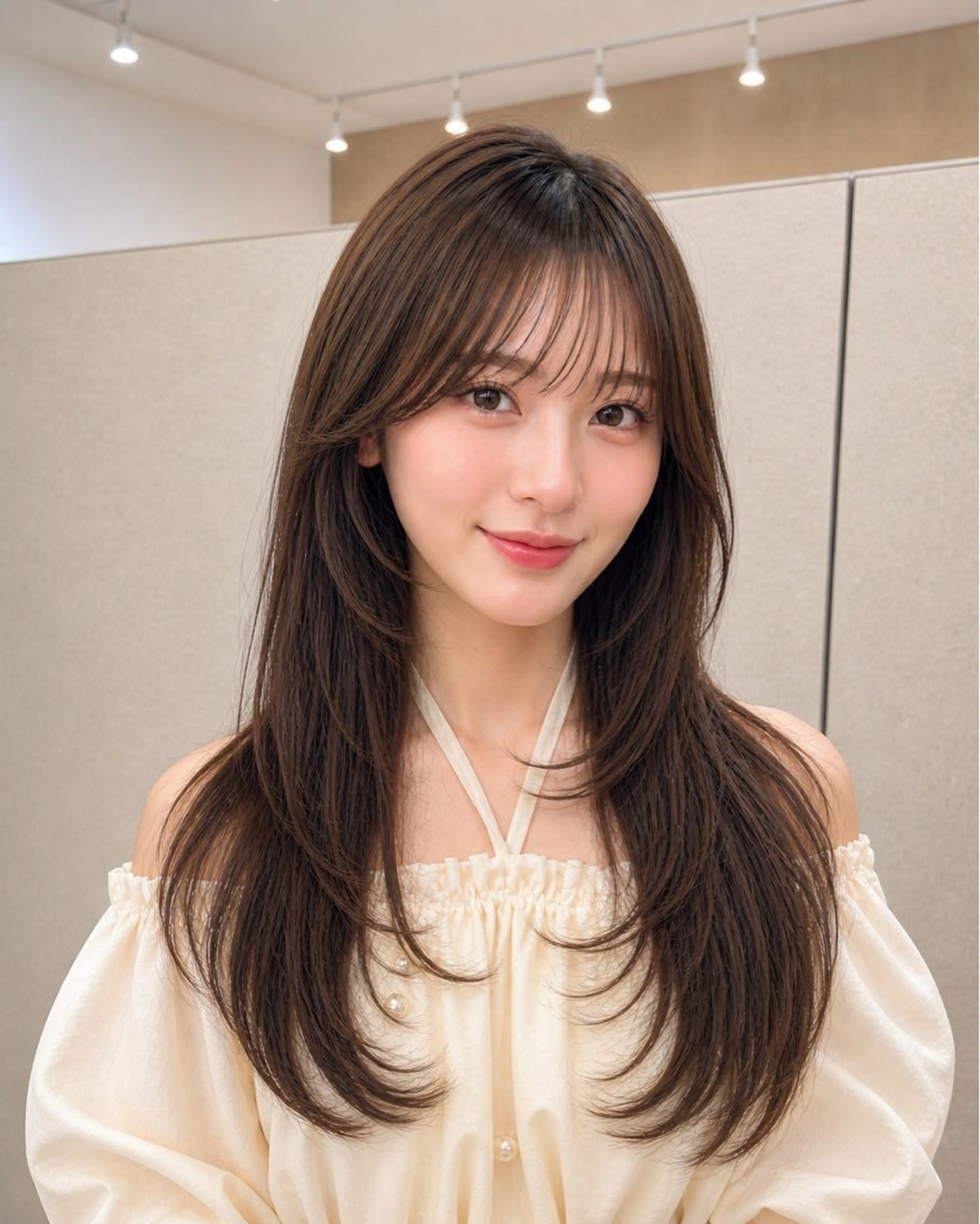 ロング 縮毛矯正 レイヤーカット/ ほたる🌼のヘアスタイル