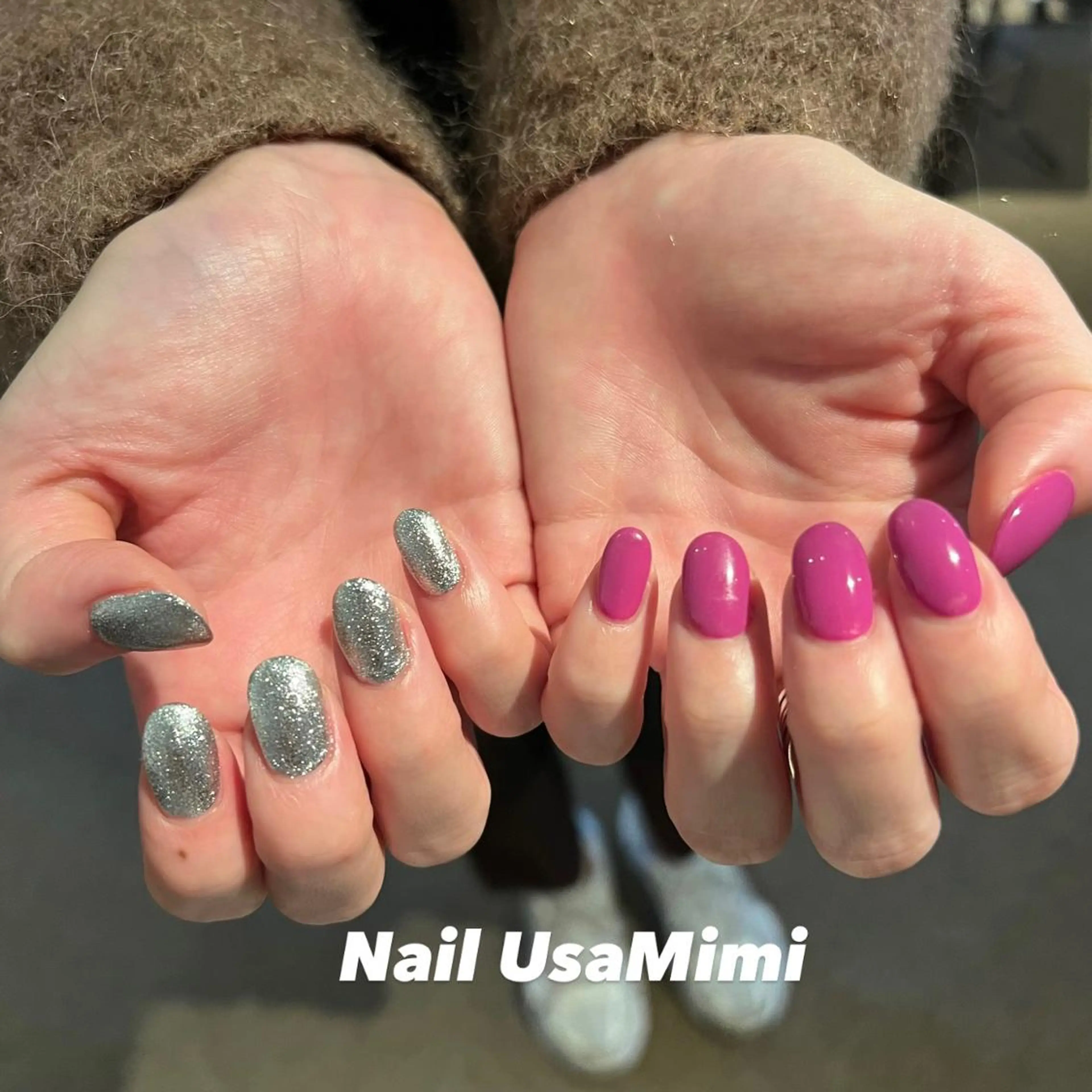 ネイル クリアネイル フットネイル ジェルネイル マグネットネイル 持ち込み 本町ネイルNail UsaMimiのネイルデザイン