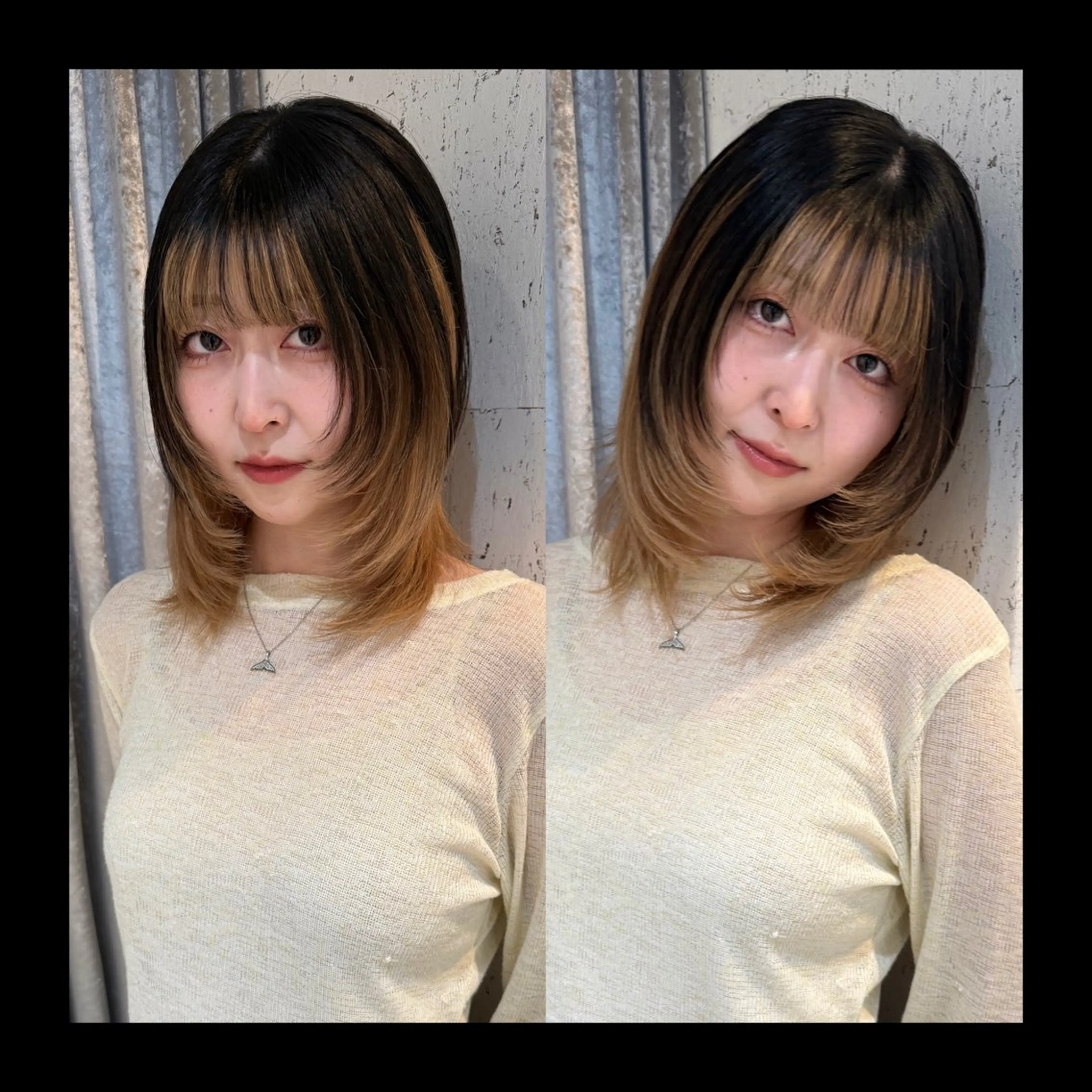 ミディアム カラー 似合わせカット カット ヘアカラー トリートメント mai / linoah˚✧のヘアスタイル