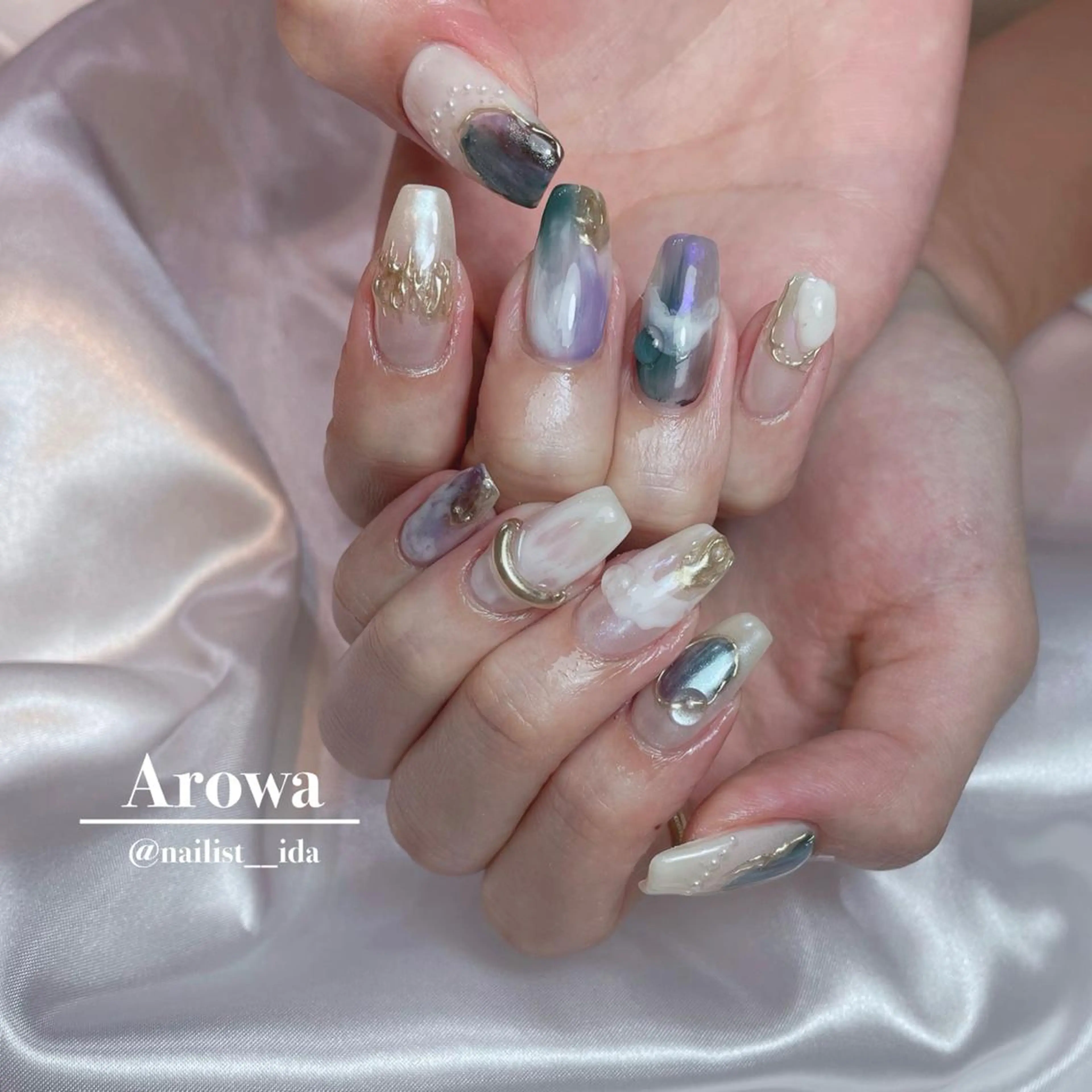 ネイル ニュアンスネイル Arowa 伊田のネイルデザイン