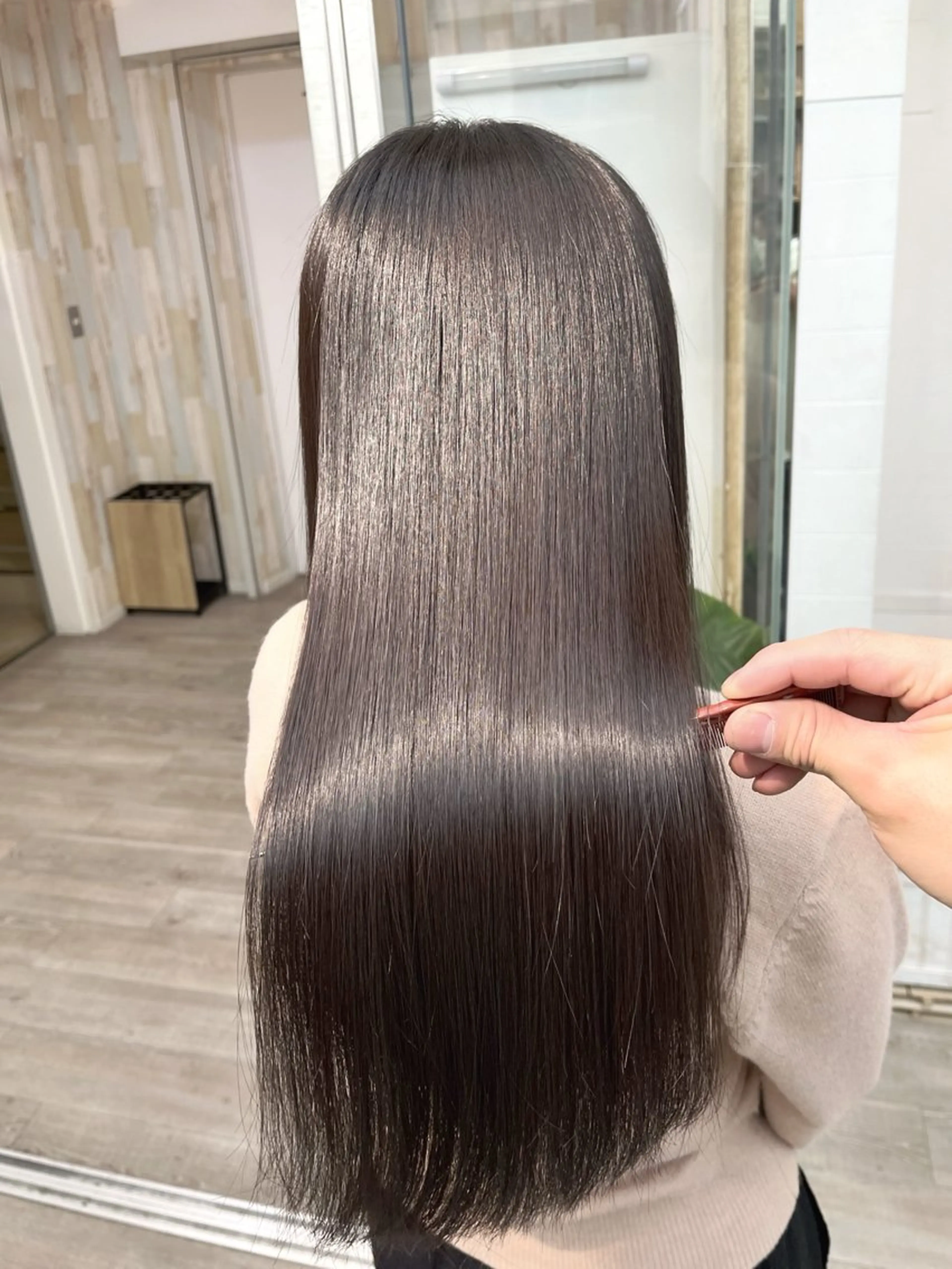 ロング カラー パーマ ヘアアレンジ 透明感カラー トリートメント ヘアカラー トリートメント 二ヶ月綺麗なデザイン カット/星野六三四のヘアスタイル