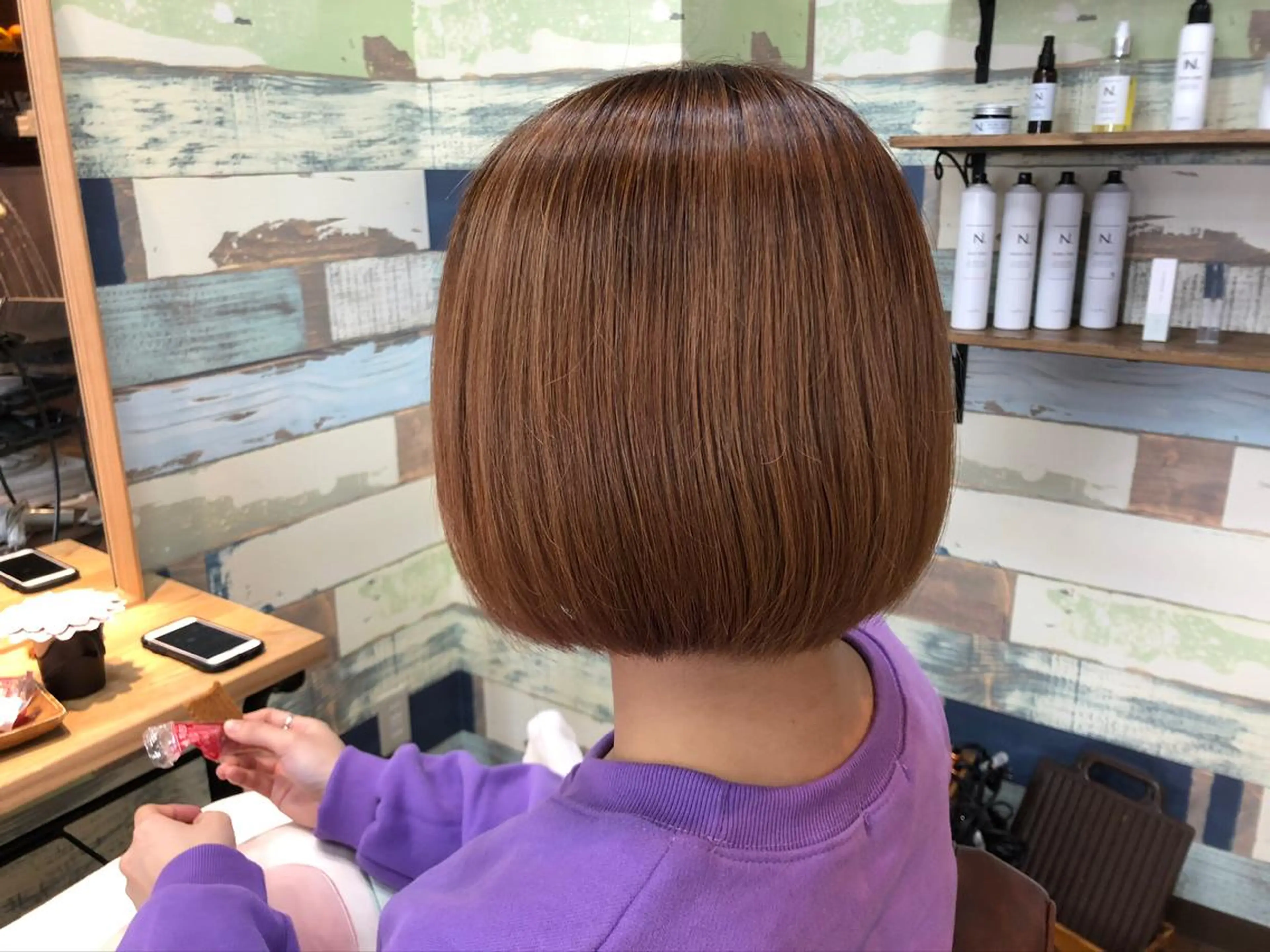 ショート カット ヘッドスパ 透明感カラー⭐️ 田嶋麗奈のヘアスタイル