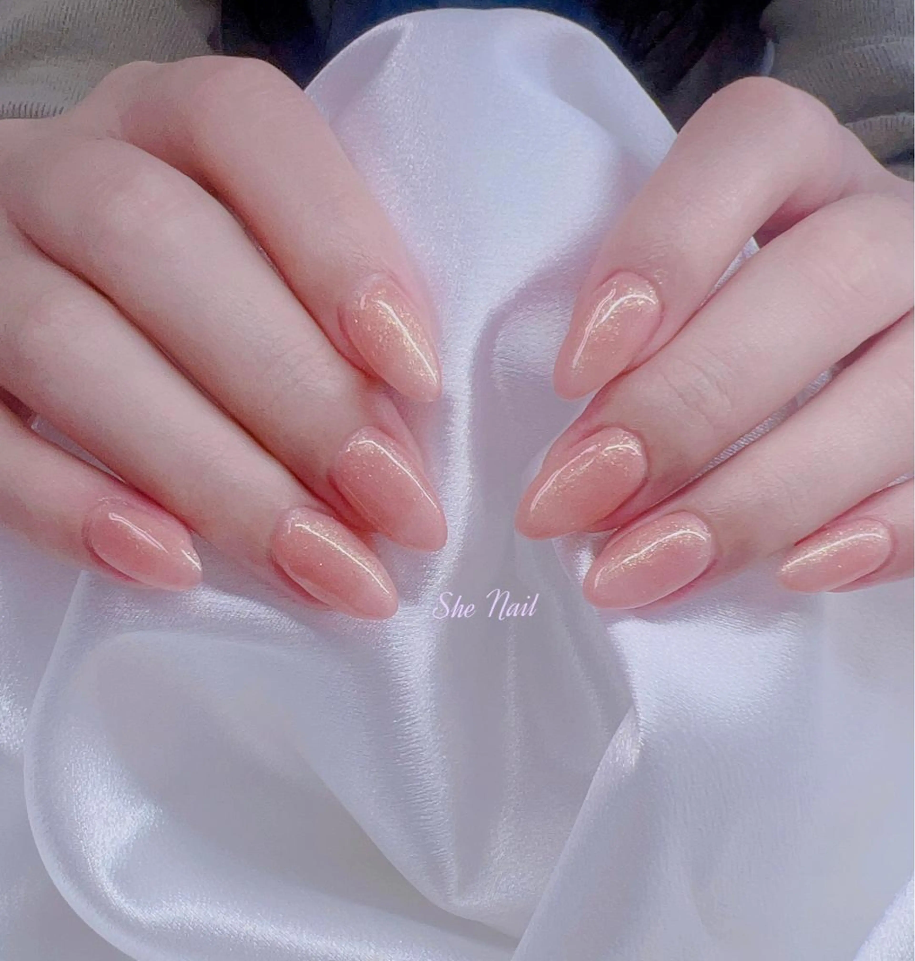 ネイル 長さ出し ワンカラーネイル ネイルチップ ハンドネイル She   Nail所属・ISA_ BELLAのネイルデザイン