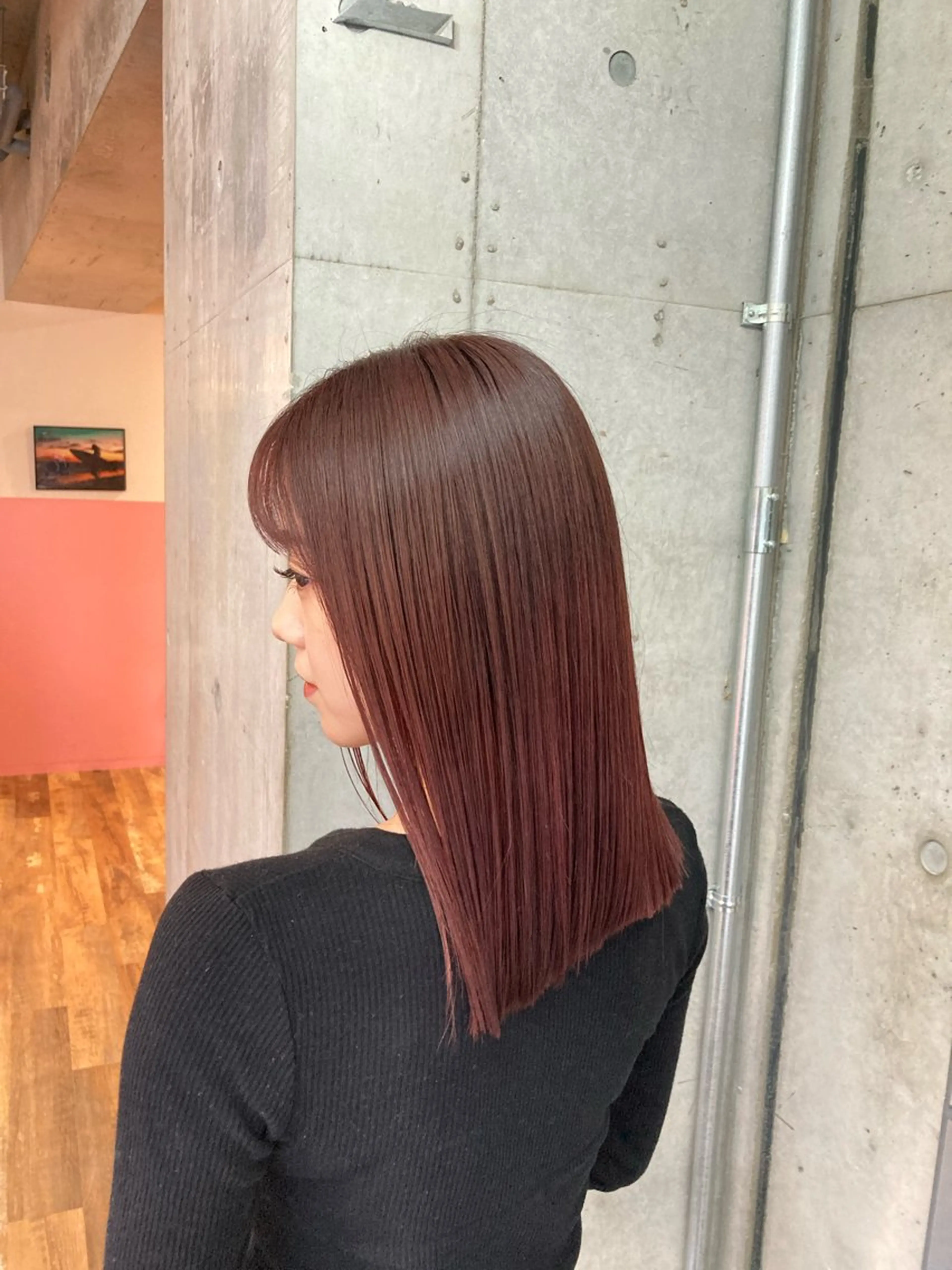 ミディアム カラー カット ヘアカラー トリートメント 横浜美容室／暖色系 michika🌹のヘアスタイル