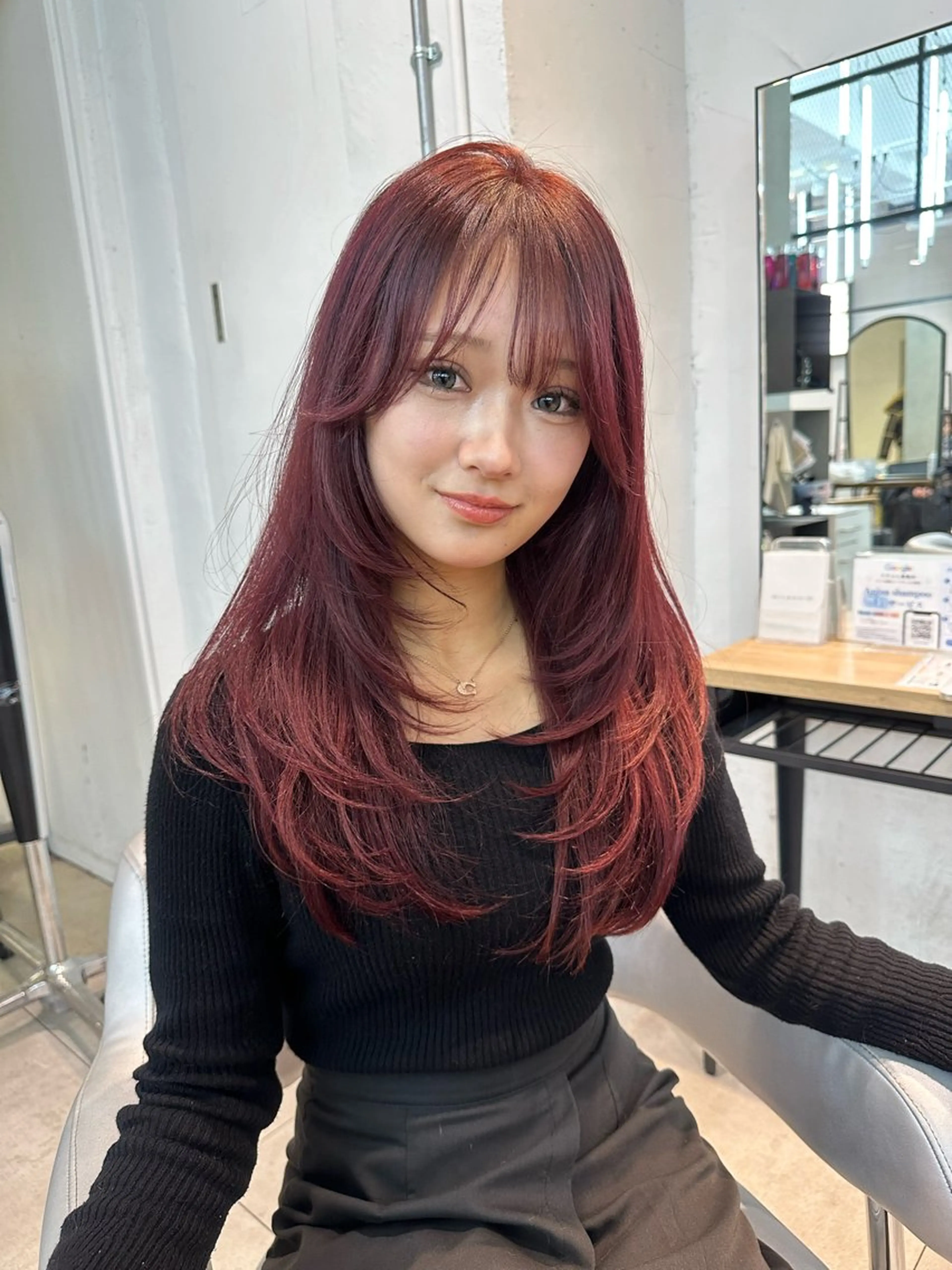 ロング カラー カット ヘアカラー 韓国ヘアメンズ・レデ ィース特化ミクのヘアスタイル