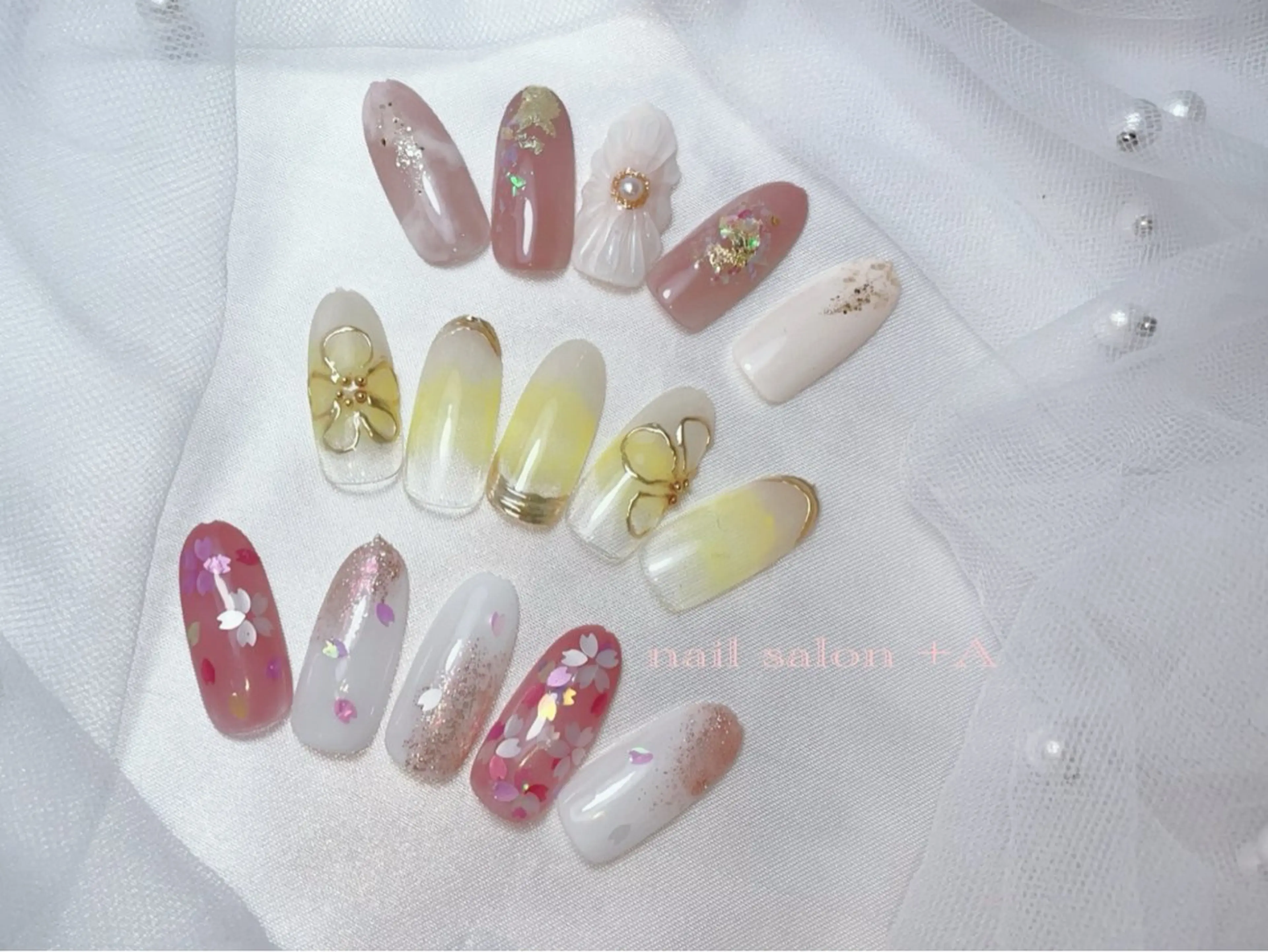 セミロング ハンドネイル Nail Salon +Aのネイルデザイン
