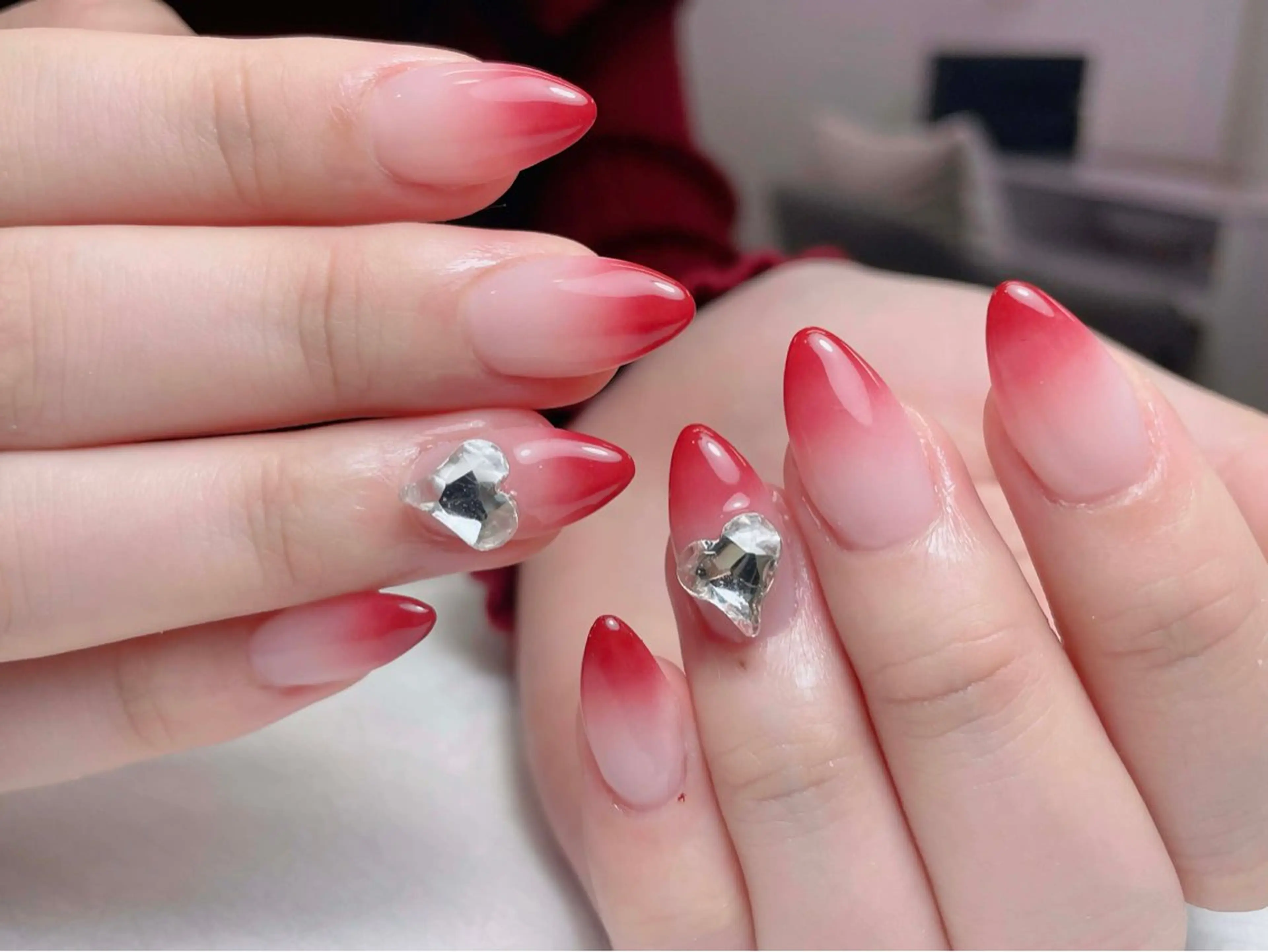 ネイル アートネイル 長さ出し フレンチネイル ジェルネイル ガーリー ハンドネイル 中野駅から2分 MEO NAILのネイルデザイン