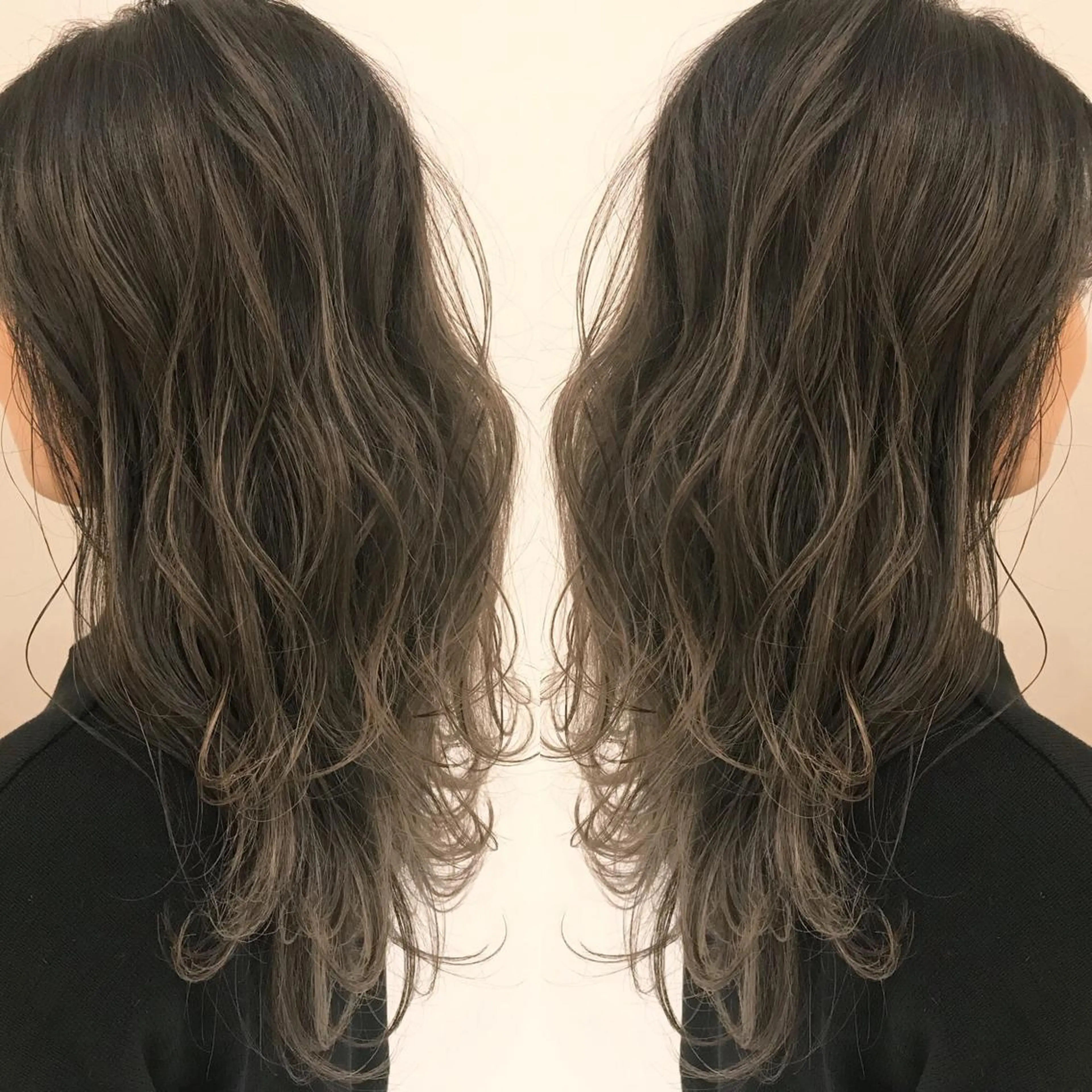 ミディアム カラー シールエクステ⭐️ オオミタクヤのヘアスタイル