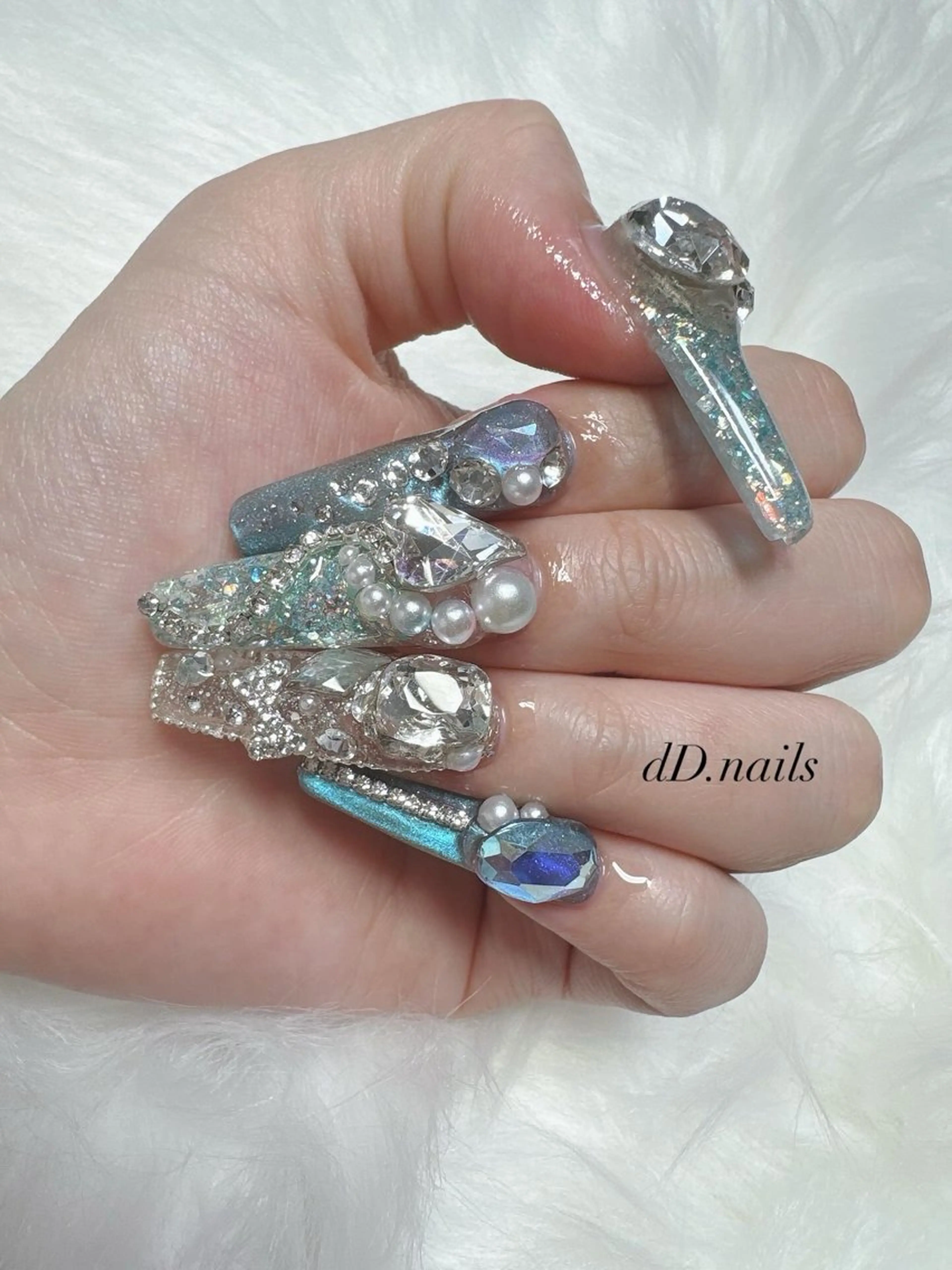 ネイル 長さ出し ロングネイル dD.nails 杉戸町ネイルのネイルデザイン