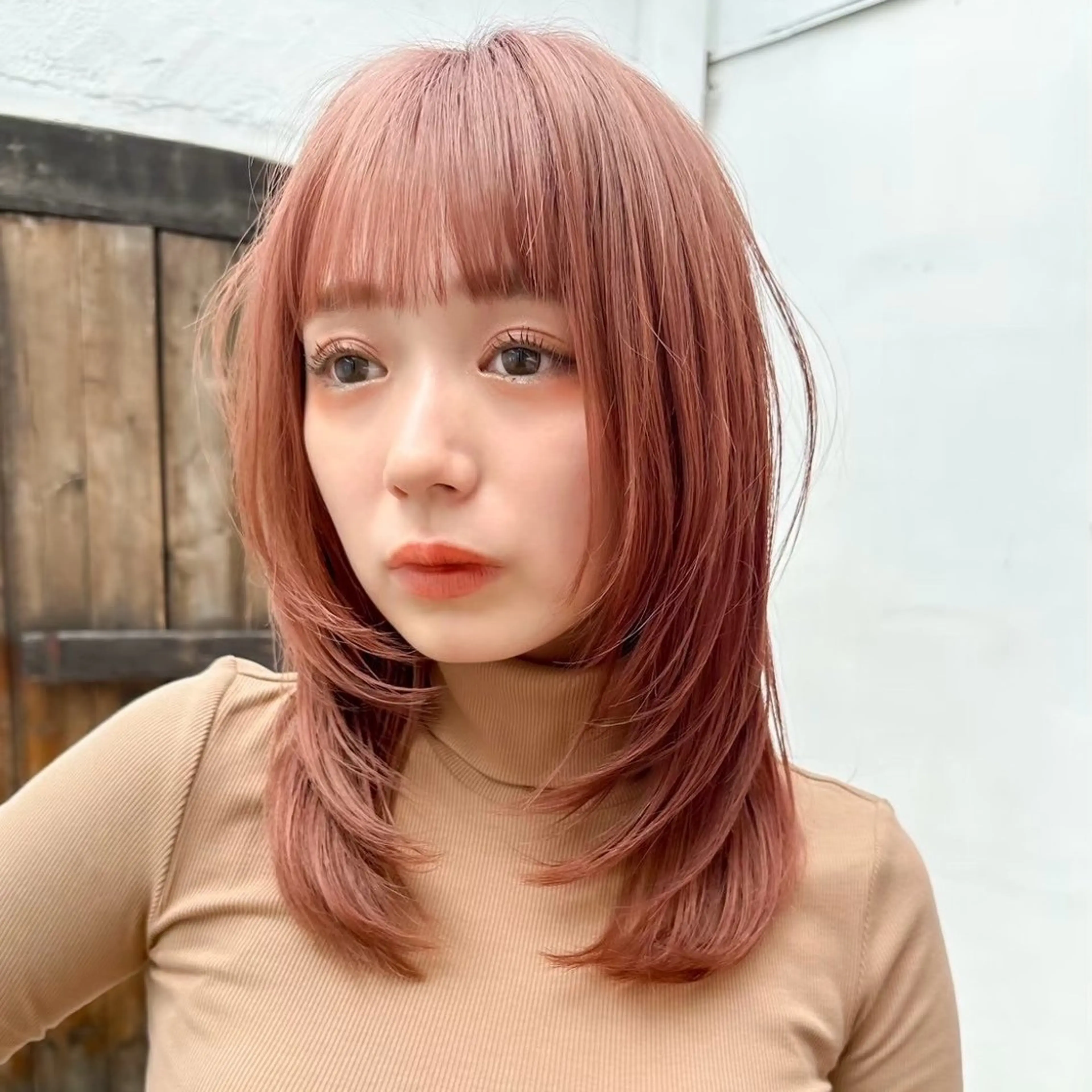 ミディアム Misaki /ボブ/縮毛矯正のヘアスタイル