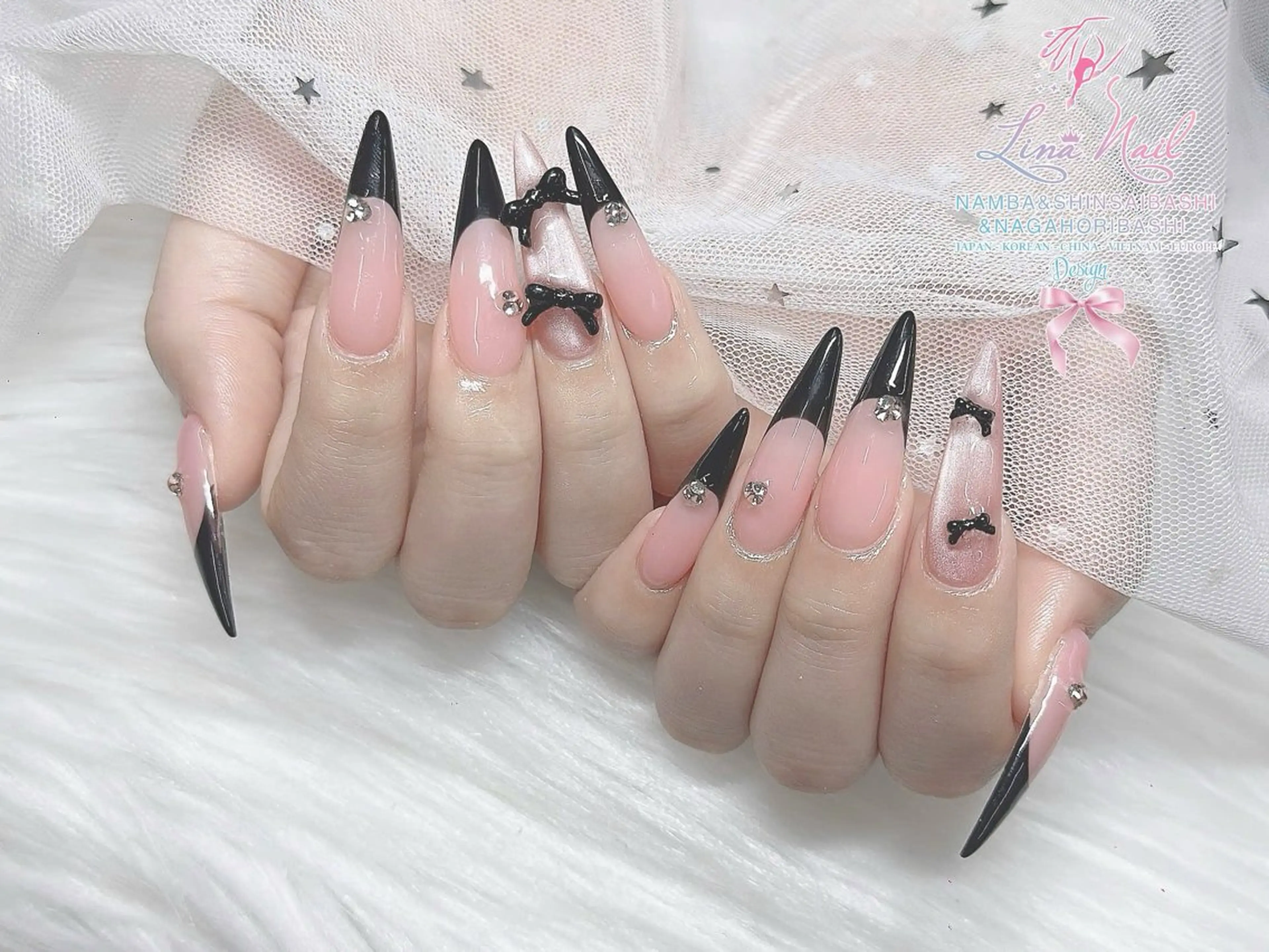 ネイル チークネイル 桜ネイル フラッシュネイル フットネイル ジェルネイル ハンドネイル リナネイル アメ村心斎橋店のネイルデザイン