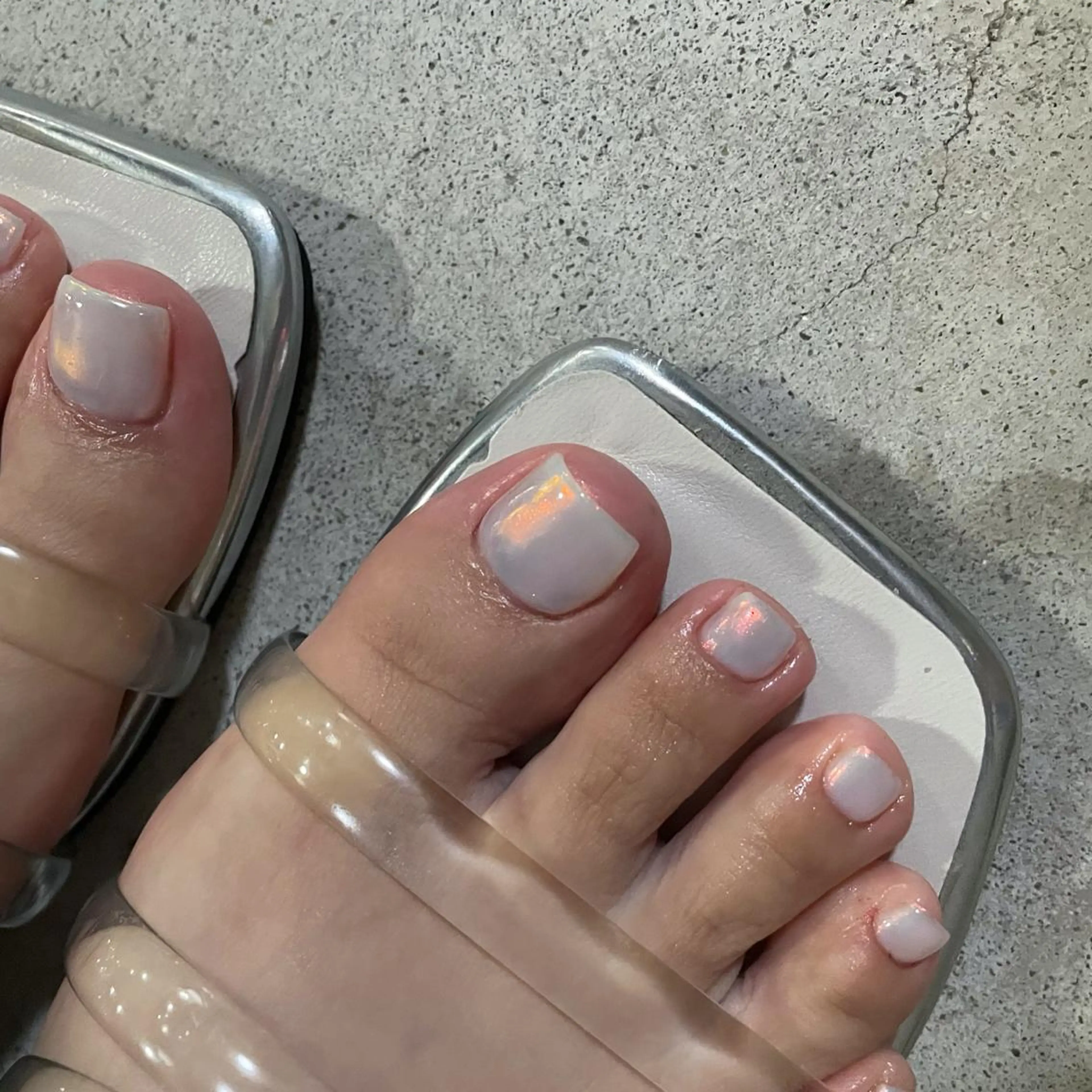 ネイル オーロラネイル フットネイル フットネイル lyly.nail所属・lylynail YUUKAのネイルデザイン