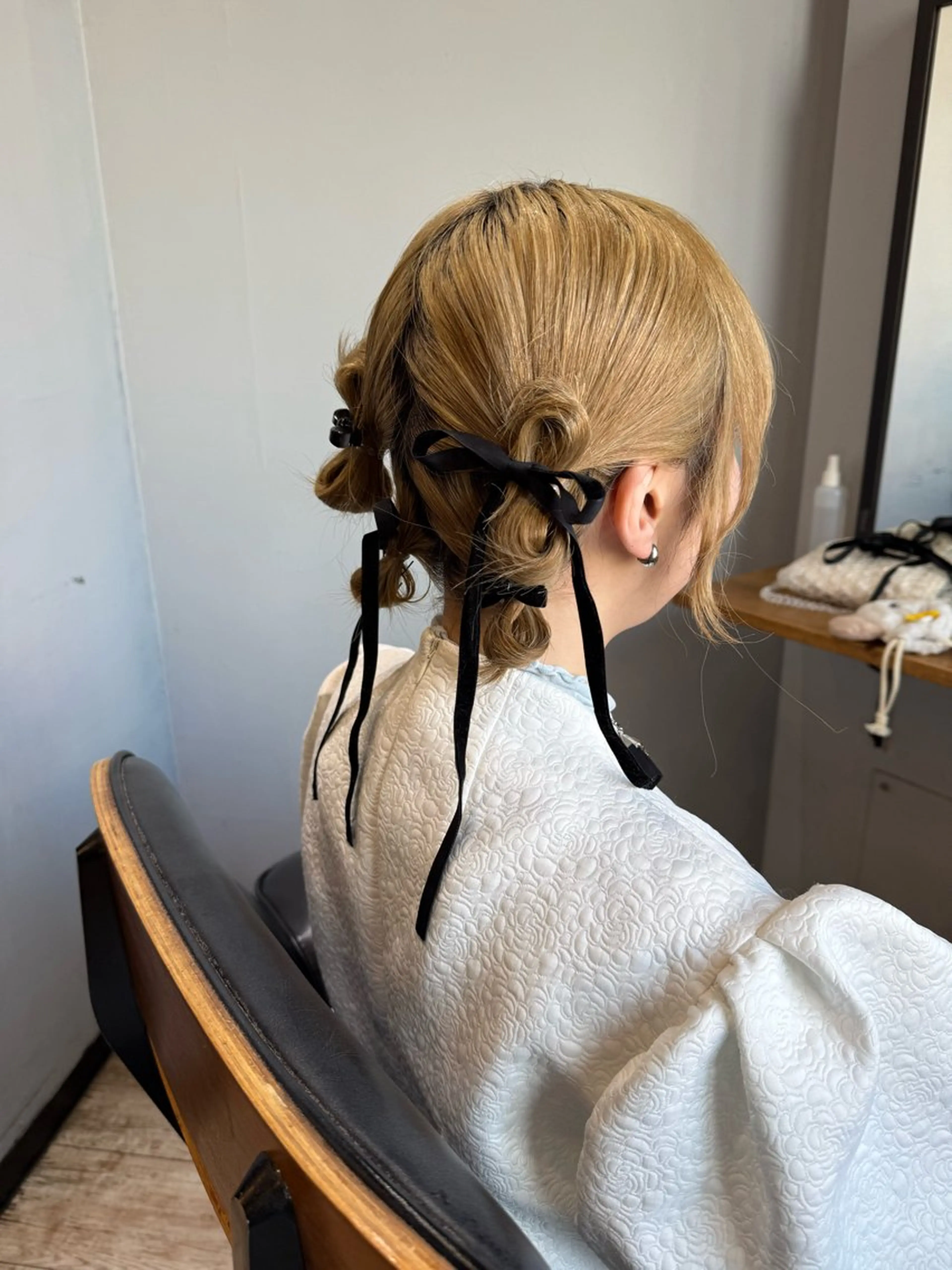 ロング ヘアアレンジ お団子ヘア 加藤 まりえのヘアスタイル