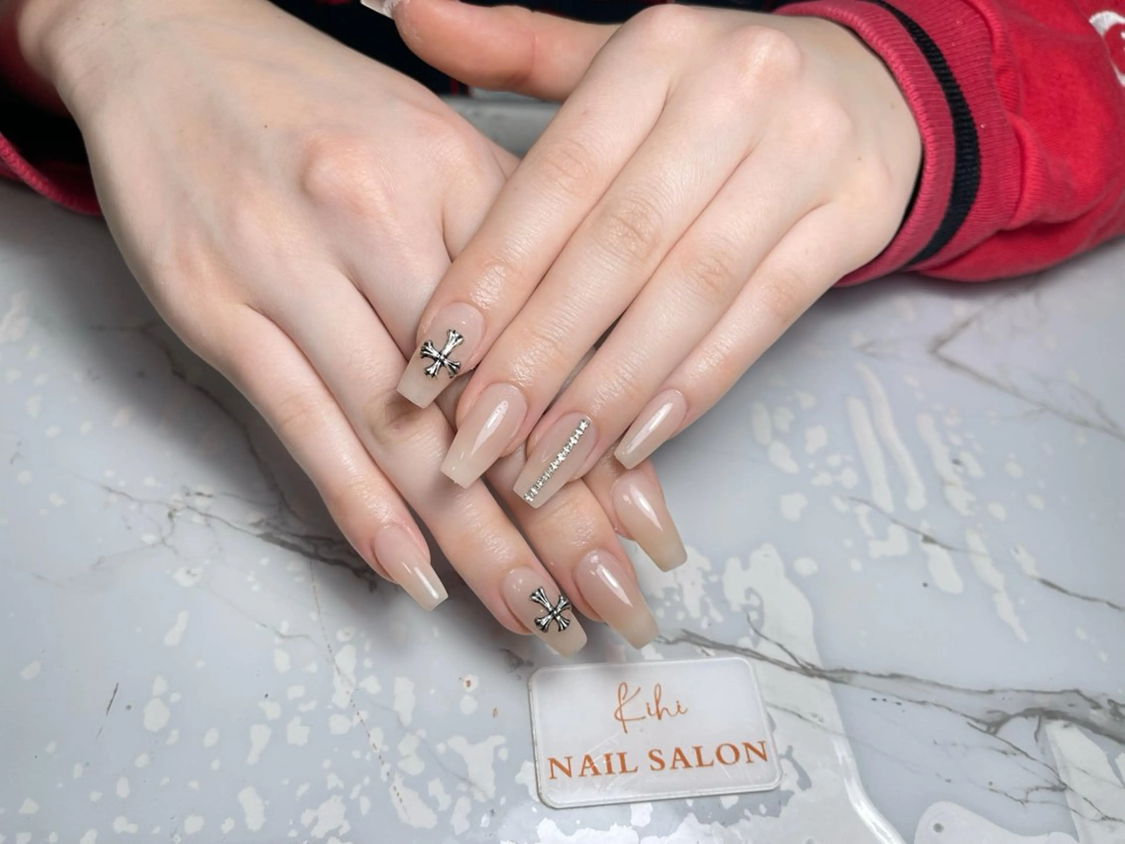 ネイル アートネイル フレンチネイル ジェルネイル グラデーション 韓国ネイル ハンドネイル ハンドケア さくら💮💮 【オフ無料】のネイルデザイン