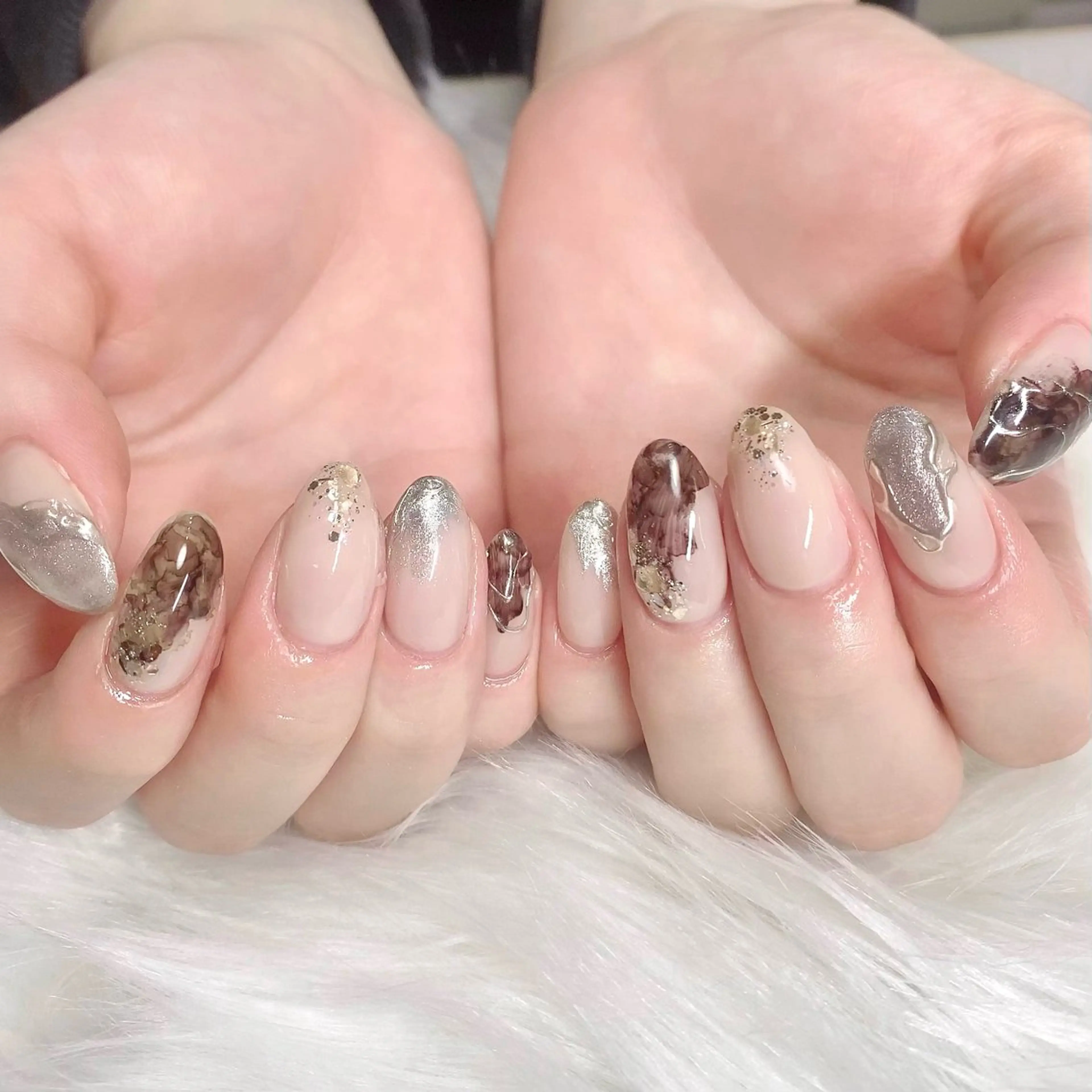 ミディアム ハンドネイル cattleya nailのネイルデザイン