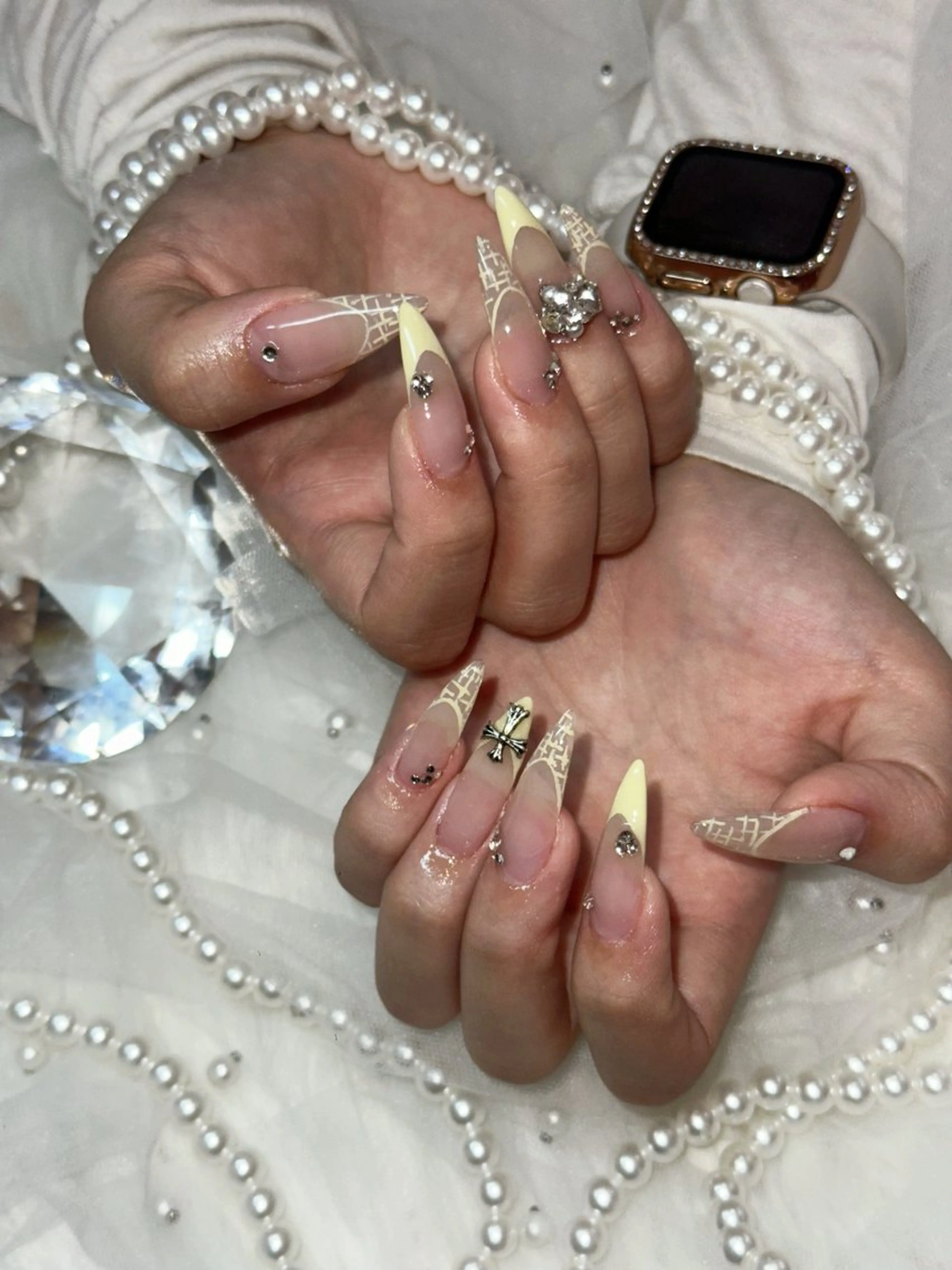 ネイル フレンチネイル ロングネイル スカルプネイル ワンホンネイル ハンドネイル icy nail れいあのネイルデザイン