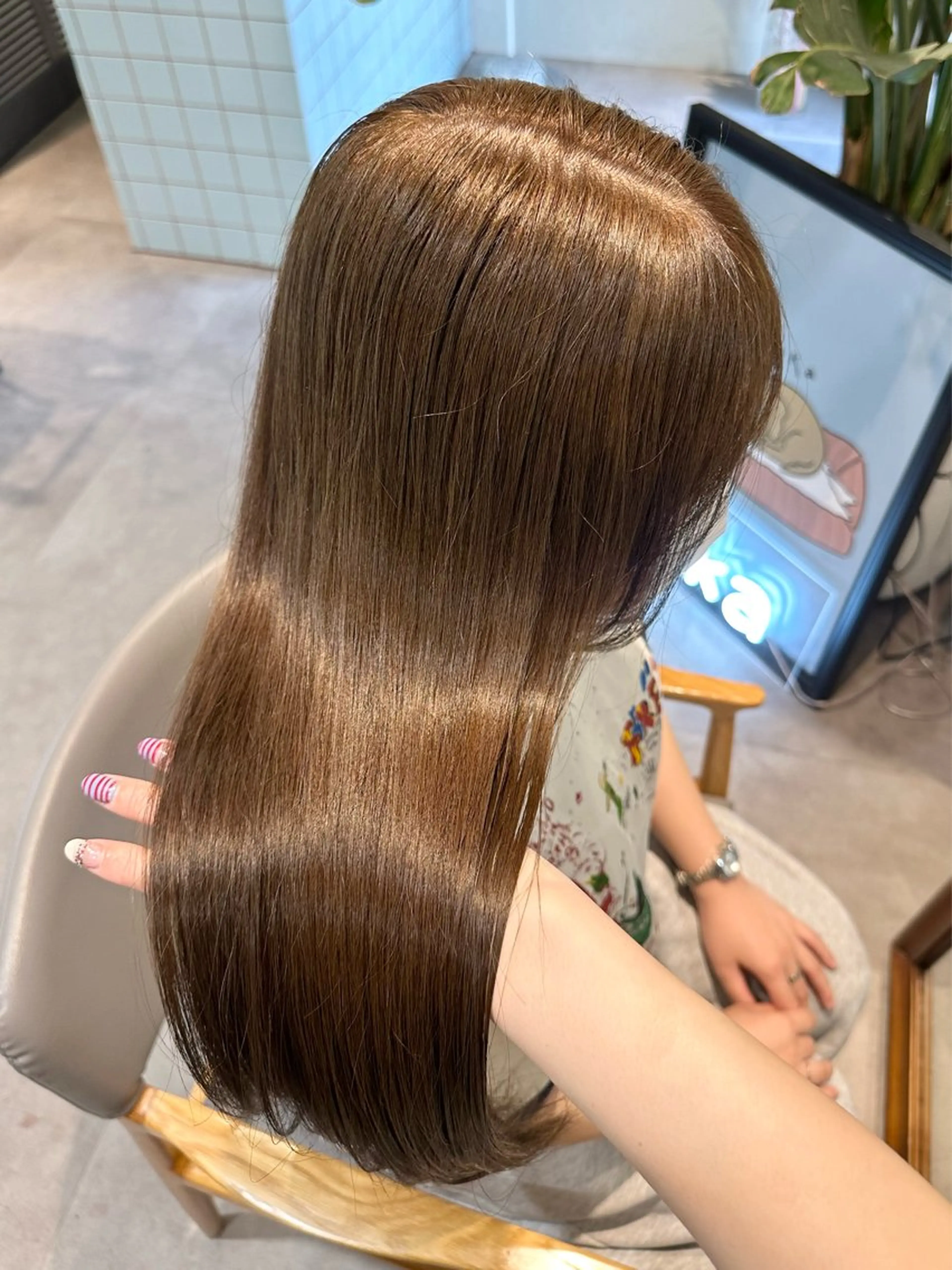 ロング カラー ヘアカラー HANAME 原宿美容室のヘアスタイル