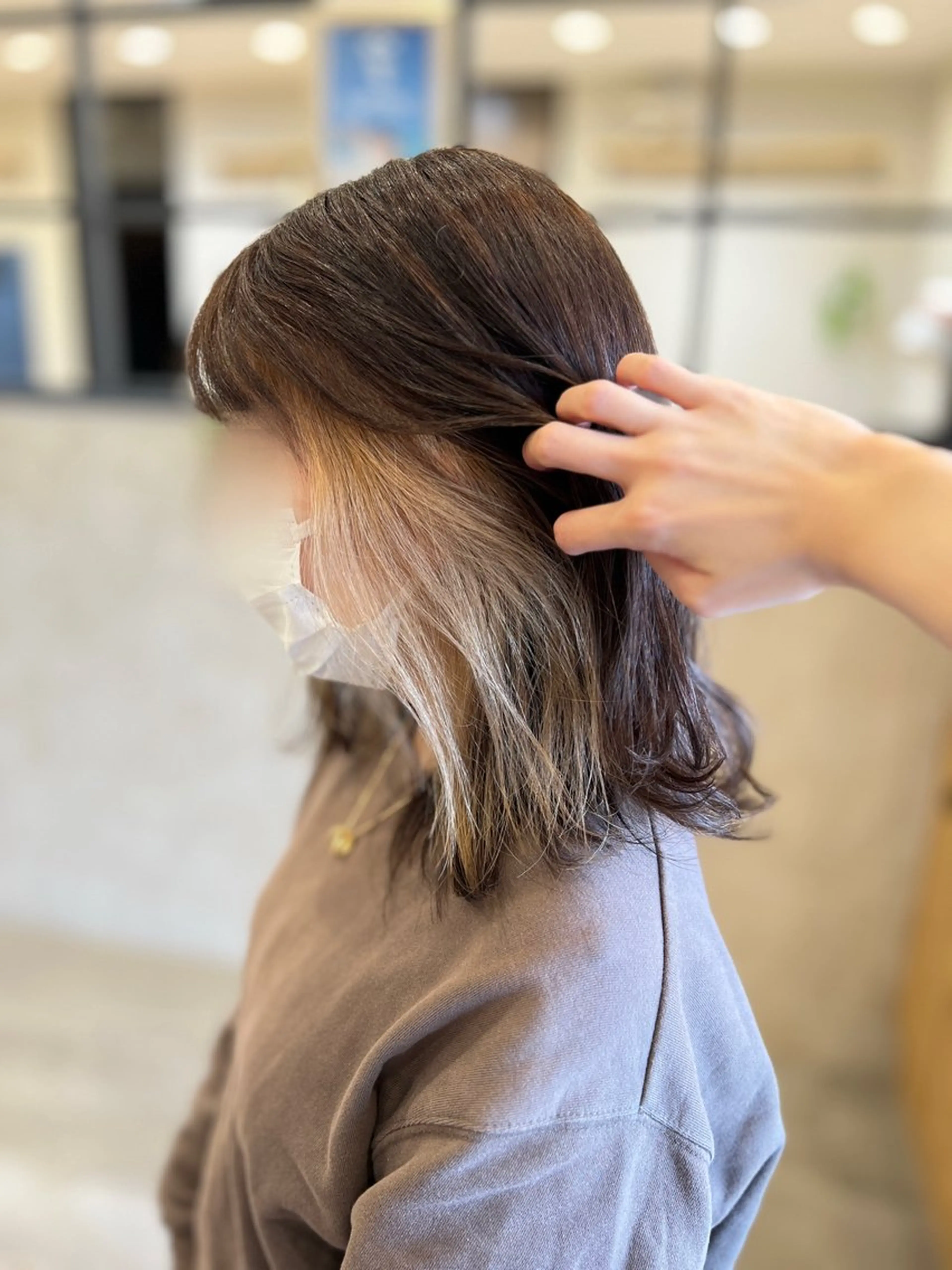 カラー ベージュカラー ミルクティーベージュ カット ヘアカラー トリートメント 山口 玖瑠美のヘアスタイル