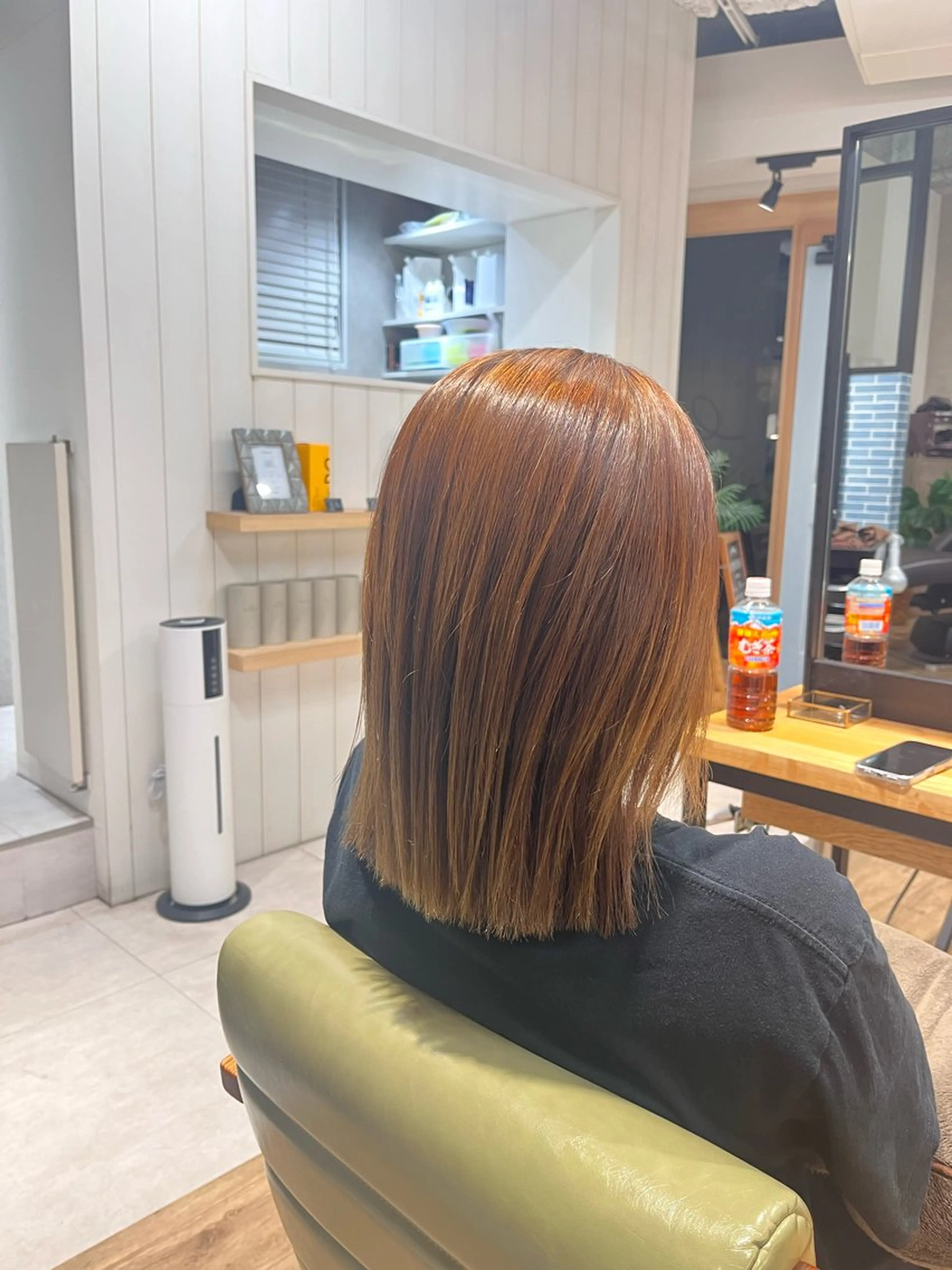 ミディアム カット 縮毛矯正 武田 綺音のヘアスタイル
